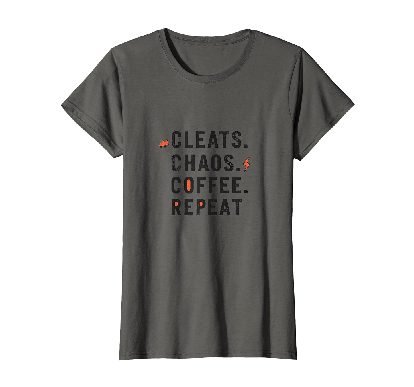 Soccer Mom Life Cleats Chaos Coffee T-Shirt - Casual Everyday Wear Unisex - T-Shirt, Sweatshirt, Hoodie