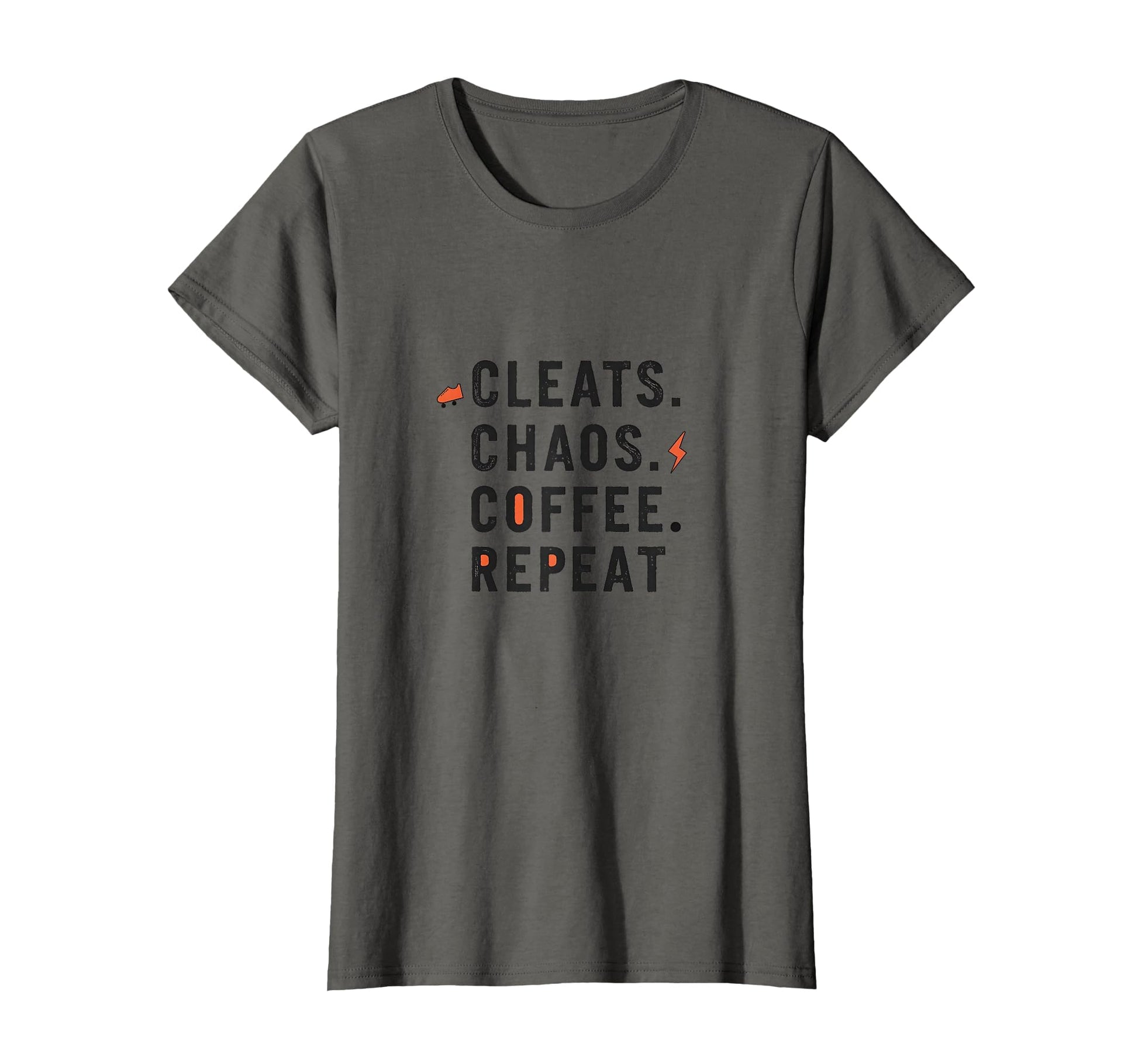 Soccer Mom Life Cleats Chaos Coffee T-Shirt - Casual Everyday Wear Unisex - T-Shirt, Sweatshirt, Hoodie