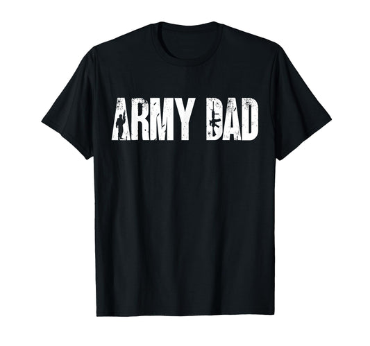 Army Dad Military Typography T-Shirt - Trendy Graphic for Adults - T-Shirt, Sweatshirt, Hoodie