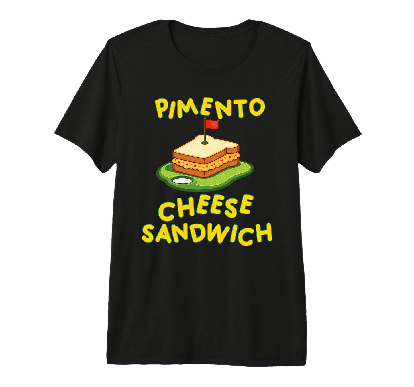 Pimento Cheese Sandwich Golf Dad T-Shirt - Custom Art Print for Adults - T-Shirt, Sweatshirt, Hoodie