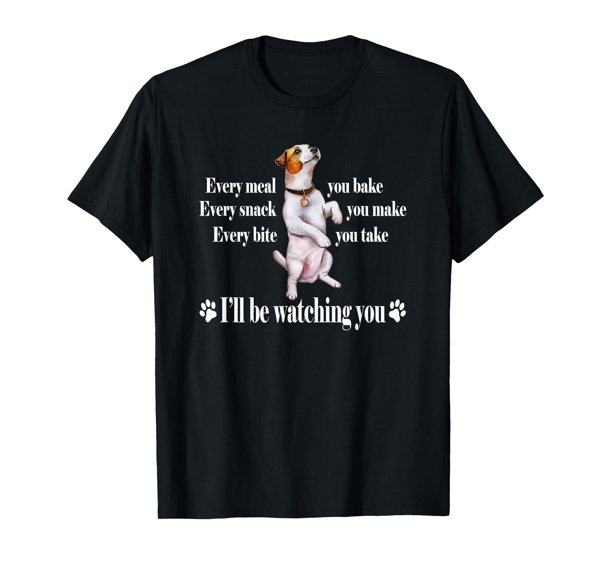 Mens Womens Jrt Dog Lover Watching Snack T-Shirt - Novelty Apparel Unisex - T-Shirt, Sweatshirt, Hoodie