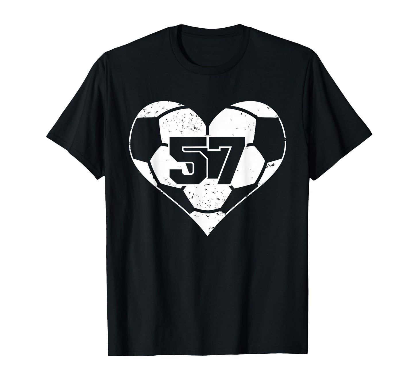 Soccer Heart Number 57 Jersey T-Shirt - Casual Everyday Wear Men Women - T-Shirt, Sweatshirt, Hoodie