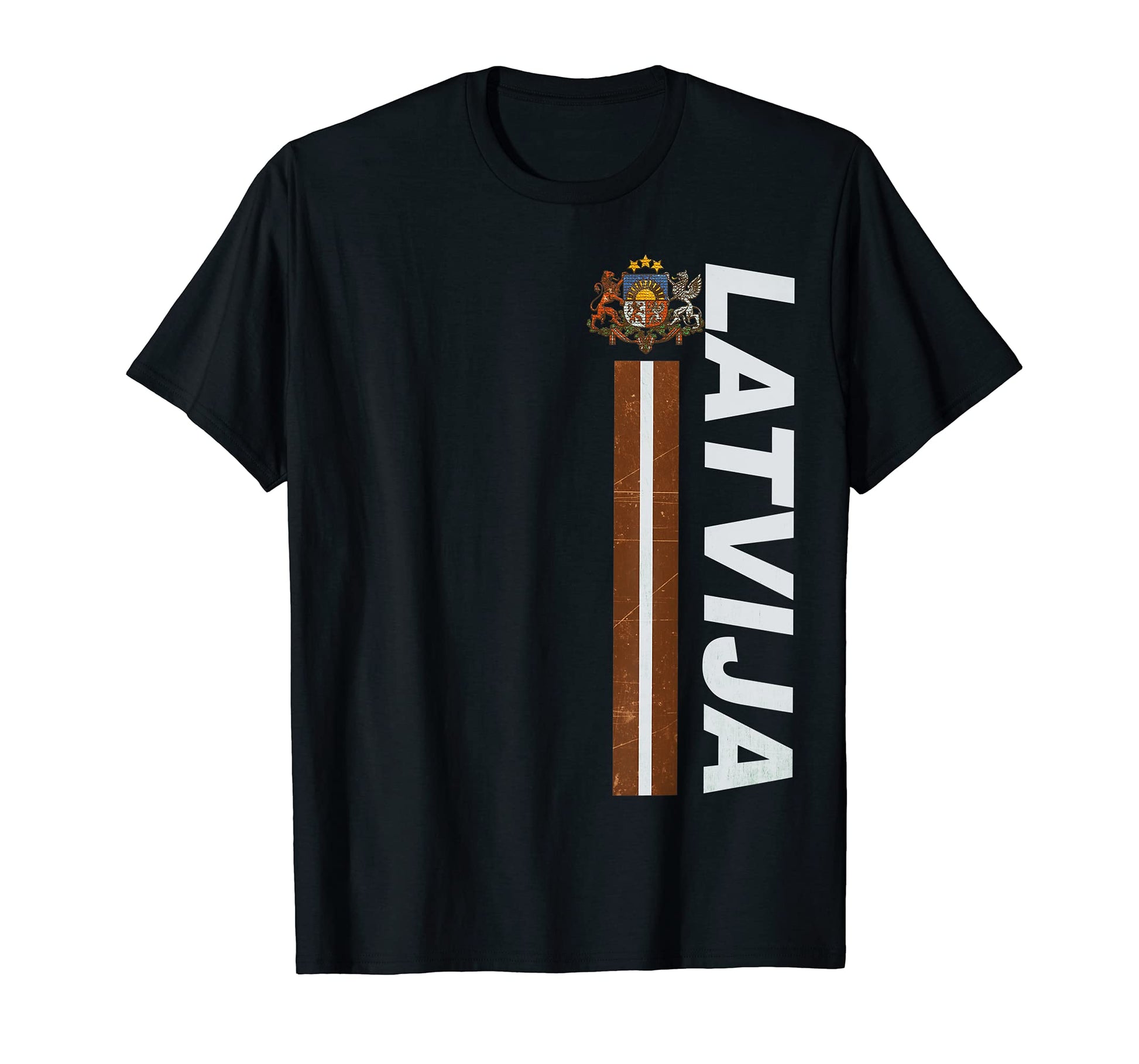 Latvian Soccer Pride Sporty Italic Text T-Shirt - Novelty Apparel Unisex - T-Shirt, Sweatshirt, Hoodie