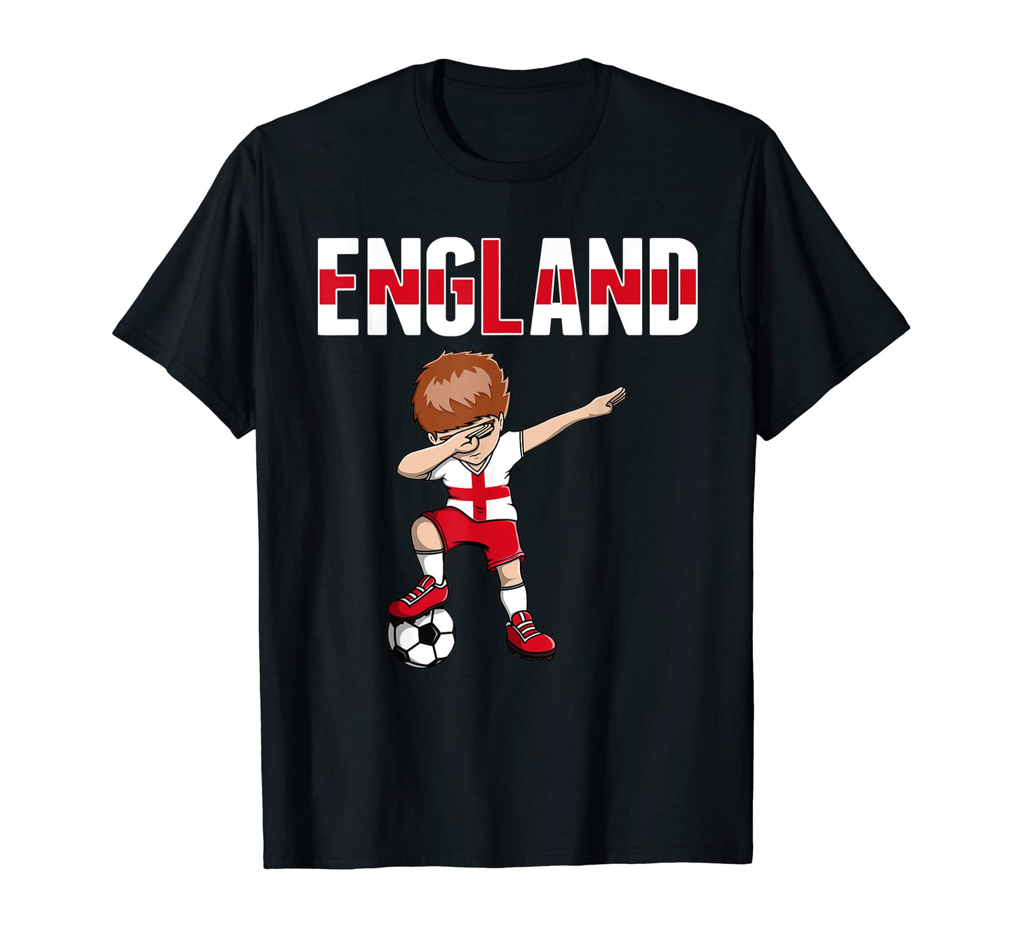 Dabbing Soccer England Soccer T-Shirt - Casual Everyday Wear for Adults - T-Shirt, Sweatshirt, Hoodie