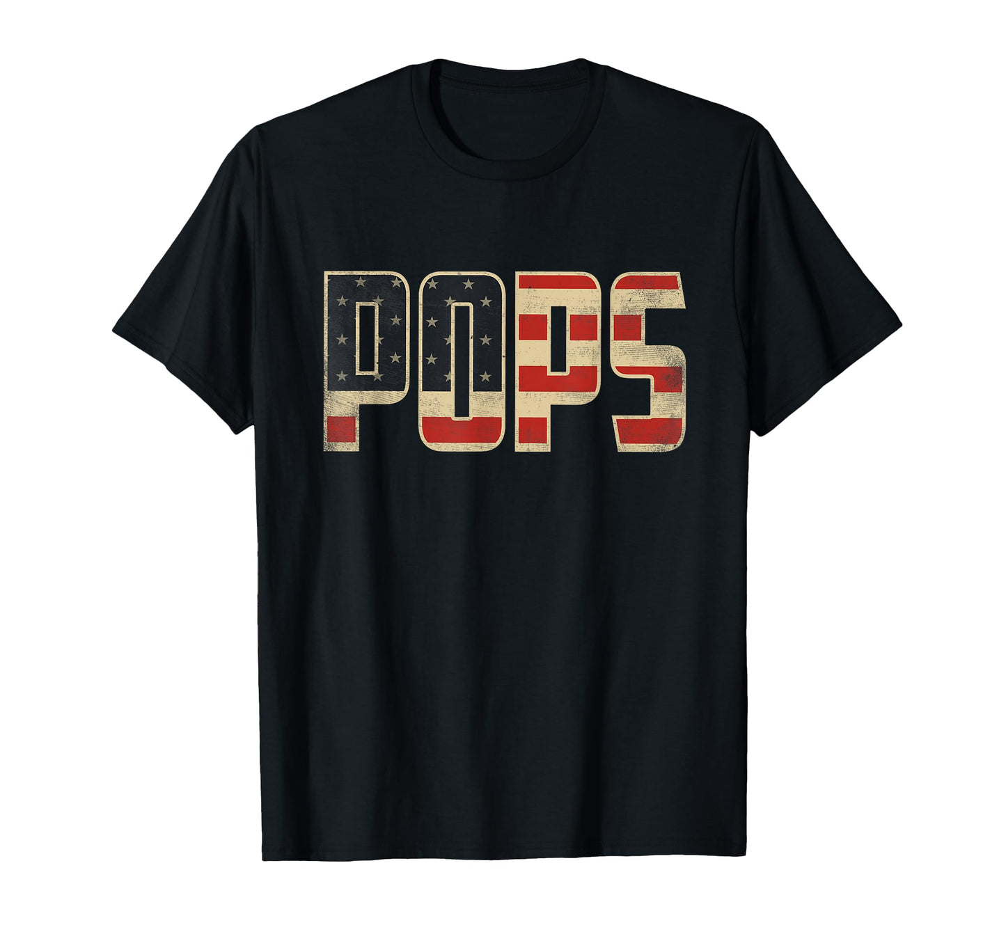 Pops Bold Patriotic American Flag T-Shirt - Unique Graphic Men Women - T-Shirt, Sweatshirt, Hoodie