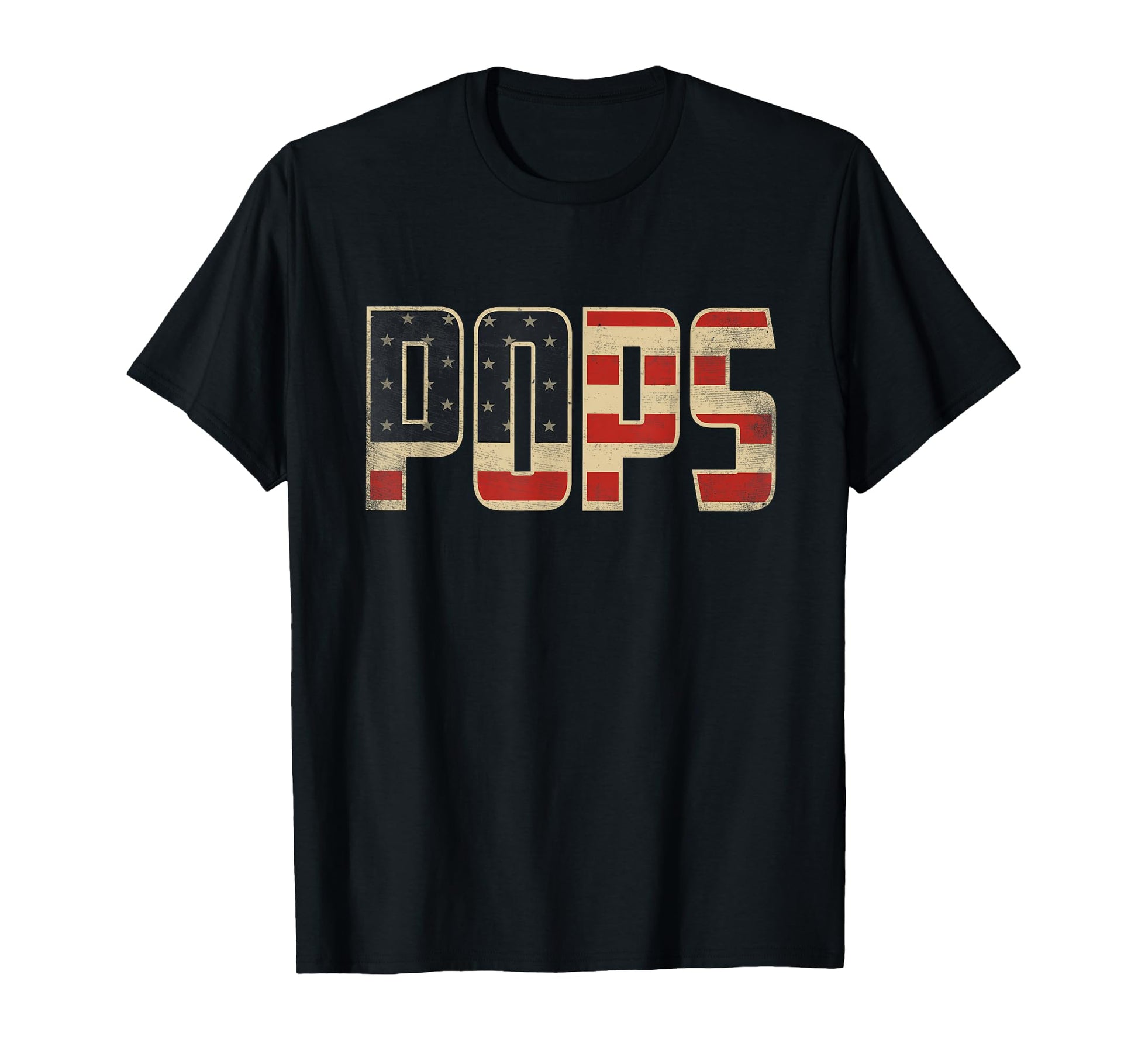 Pops Bold Patriotic American Flag T-Shirt - Unique Graphic Men Women - T-Shirt, Sweatshirt, Hoodie