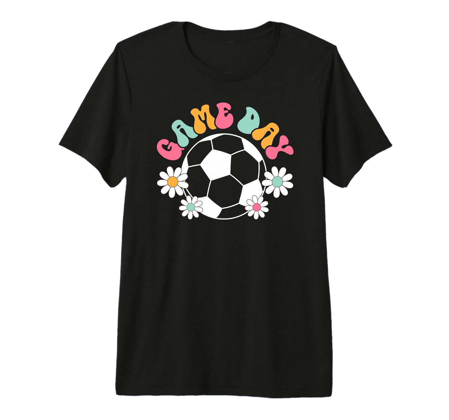 Soccer Game Day Groovy Game Day Soccer T-Shirt - Aesthetic Graphic Unisex - T-Shirt, Sweatshirt, Hoodie