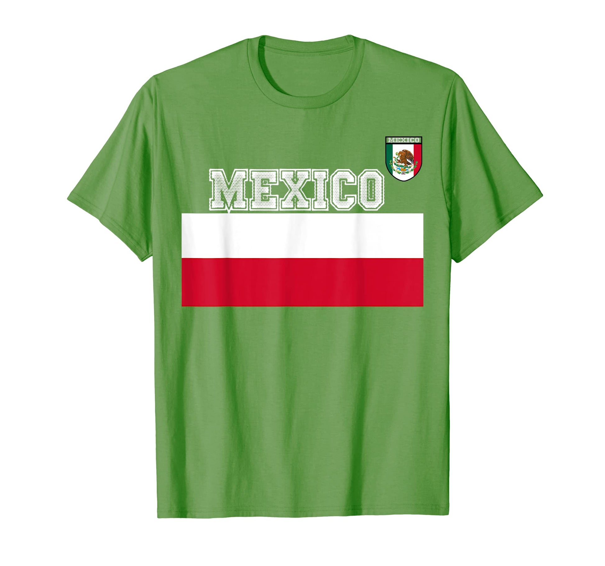 Green Mexican Soccer Jersey Flag T-Shirt - Custom Art Print Unisex - T-Shirt, Sweatshirt, Hoodie