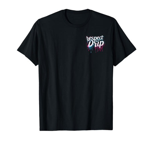 Baseball Drip Ice Cream Respect Drip T-Shirt - Minimalist Print for Adults - T-Shirt, Sweatshirt, Hoodie