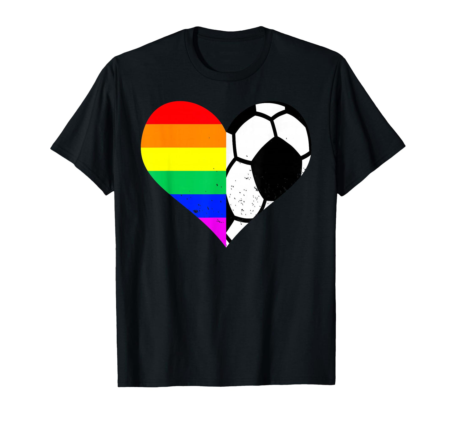 Soccer Lgbt Pride Month Rainbow T-Shirt - Minimalist Print for Adults - T-Shirt, Sweatshirt, Hoodie