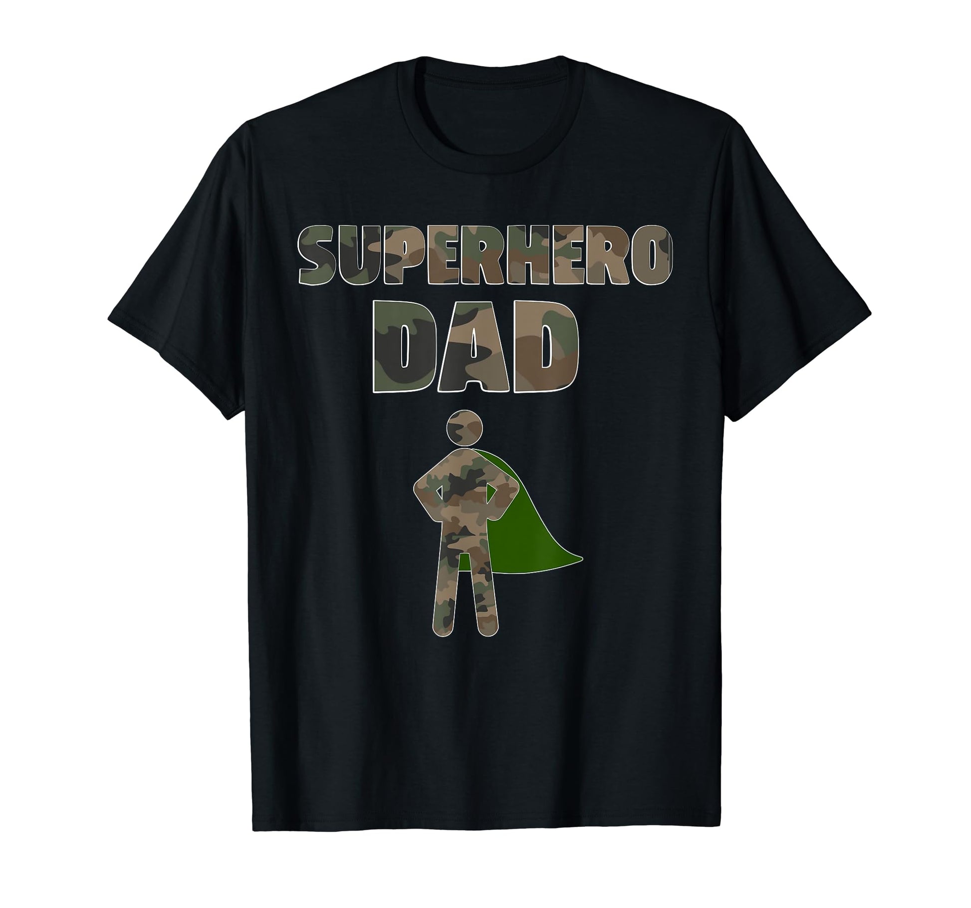 Camouflage Superhero Dad Military T-Shirt - Aesthetic Graphic Men Women - T-Shirt, Sweatshirt, Hoodie