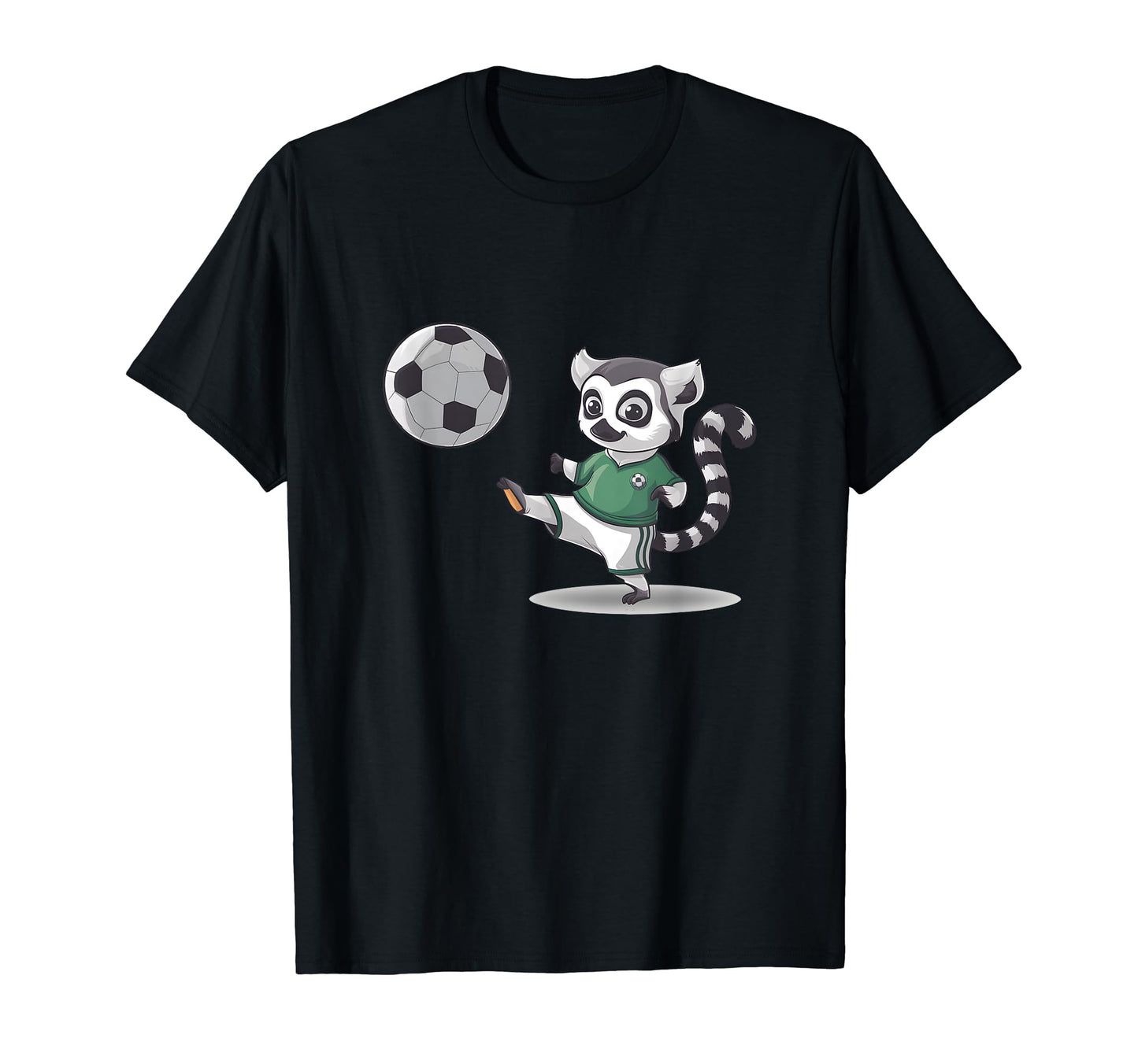 Ringtail Lemur Playing Soccer T-Shirt - Graphic Print Unisex - T-Shirt, Sweatshirt, Hoodie