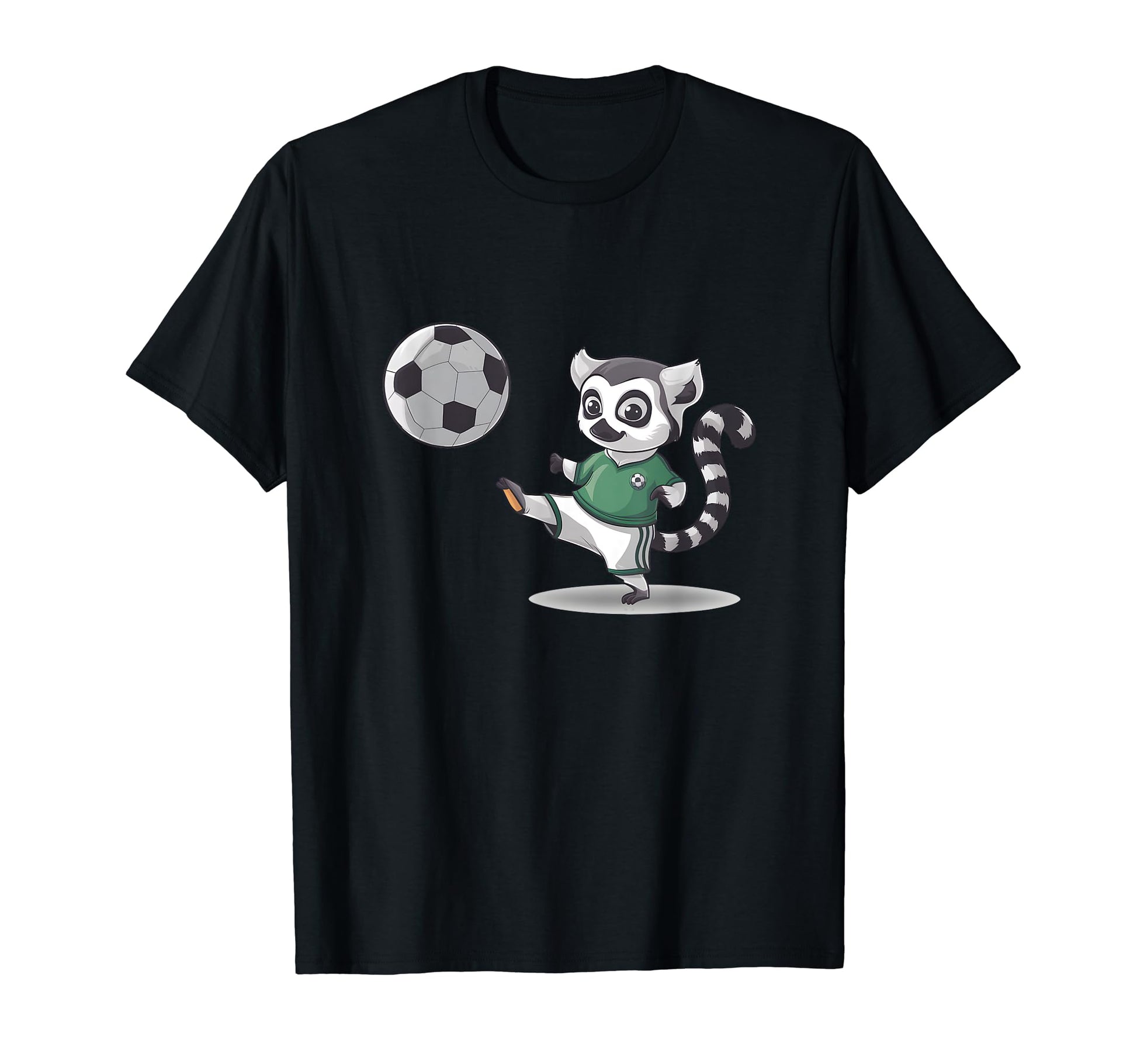Ringtail Lemur Playing Soccer T-Shirt - Graphic Print Unisex - T-Shirt, Sweatshirt, Hoodie