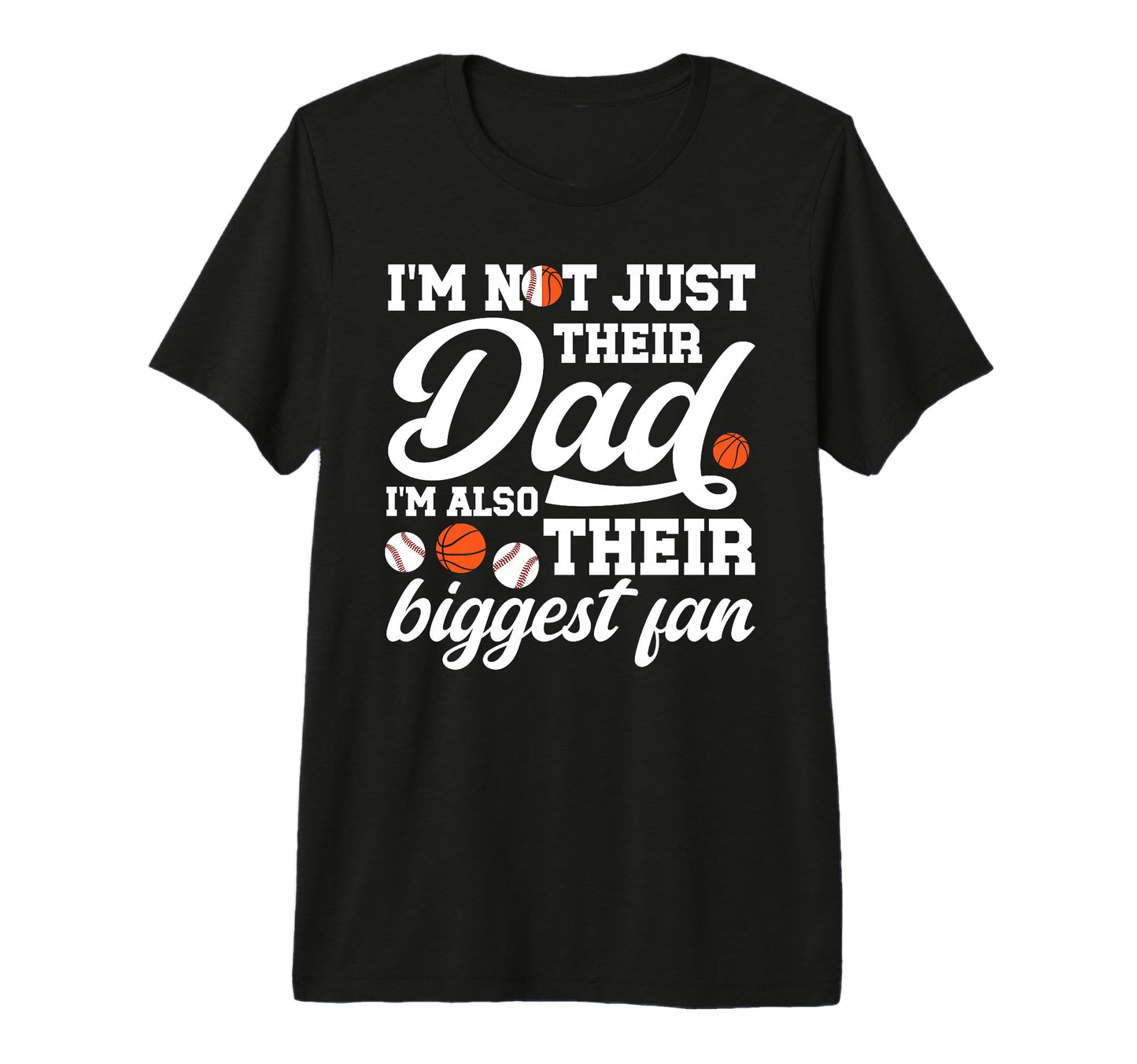 Mens Their Biggest Fan Baseball T-Shirt - Custom Art Print for Adults - T-Shirt, Sweatshirt, Hoodie