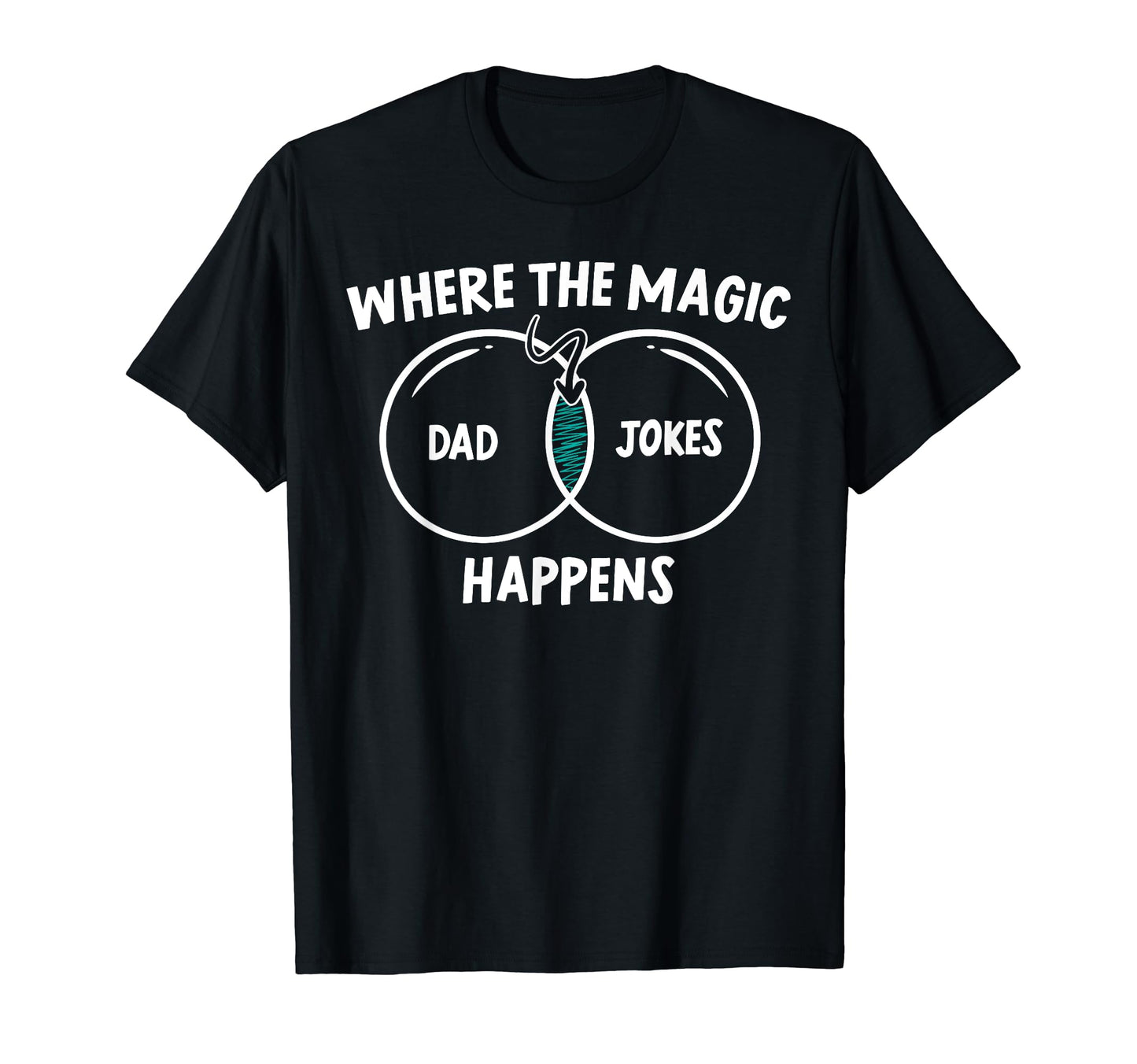 Dad Jokes Where Magic Happens Dad T-Shirt - Aesthetic Graphic for Adults - T-Shirt, Sweatshirt, Hoodie