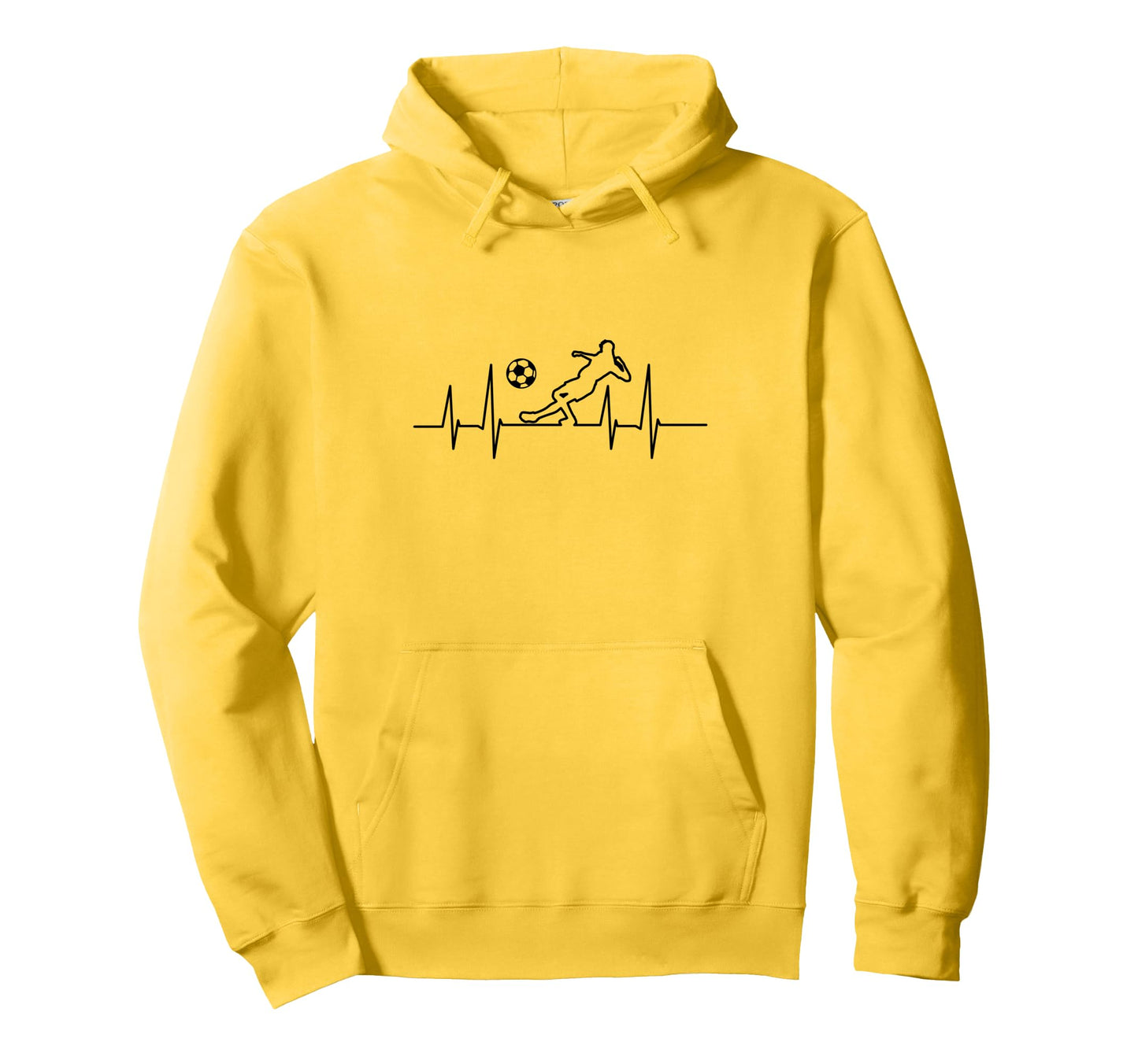 Heartbeat Soccer Hoodie - Novelty Apparel Unisex - T-Shirt, Sweatshirt, Hoodie