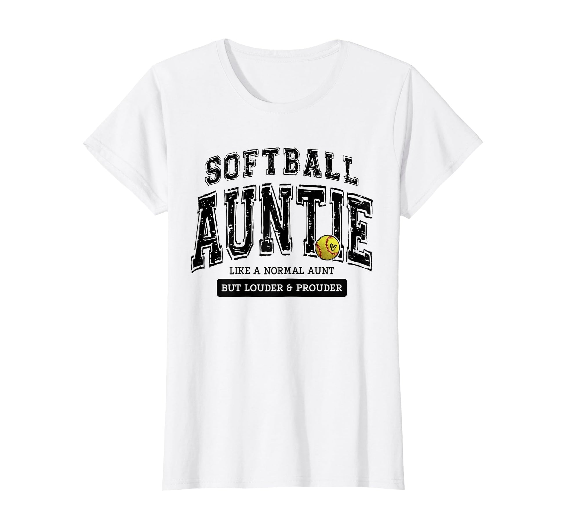 Softball Auntie Matching Aunt Loud T-Shirt - Unique Graphic for Adults - T-Shirt, Sweatshirt, Hoodie