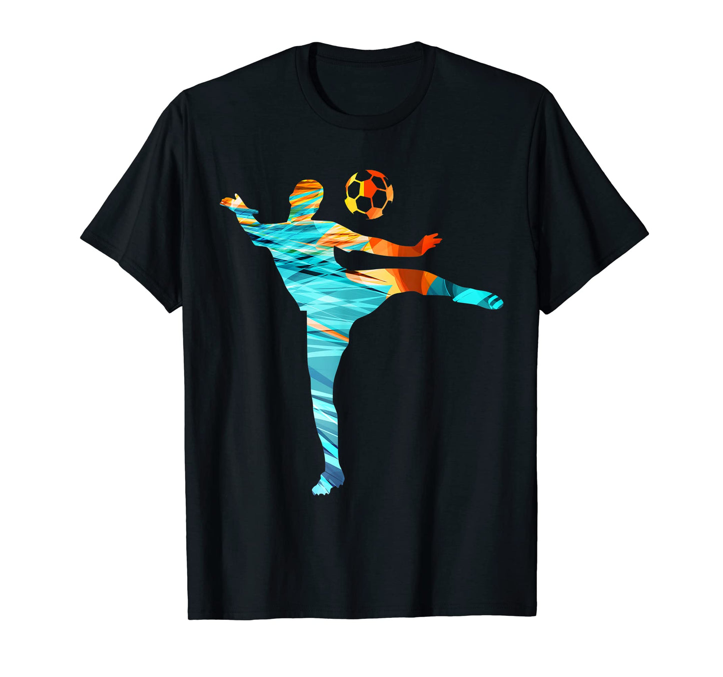 Colorful Soccer Player T-Shirt - Casual Everyday Wear for Adults - T-Shirt, Sweatshirt, Hoodie