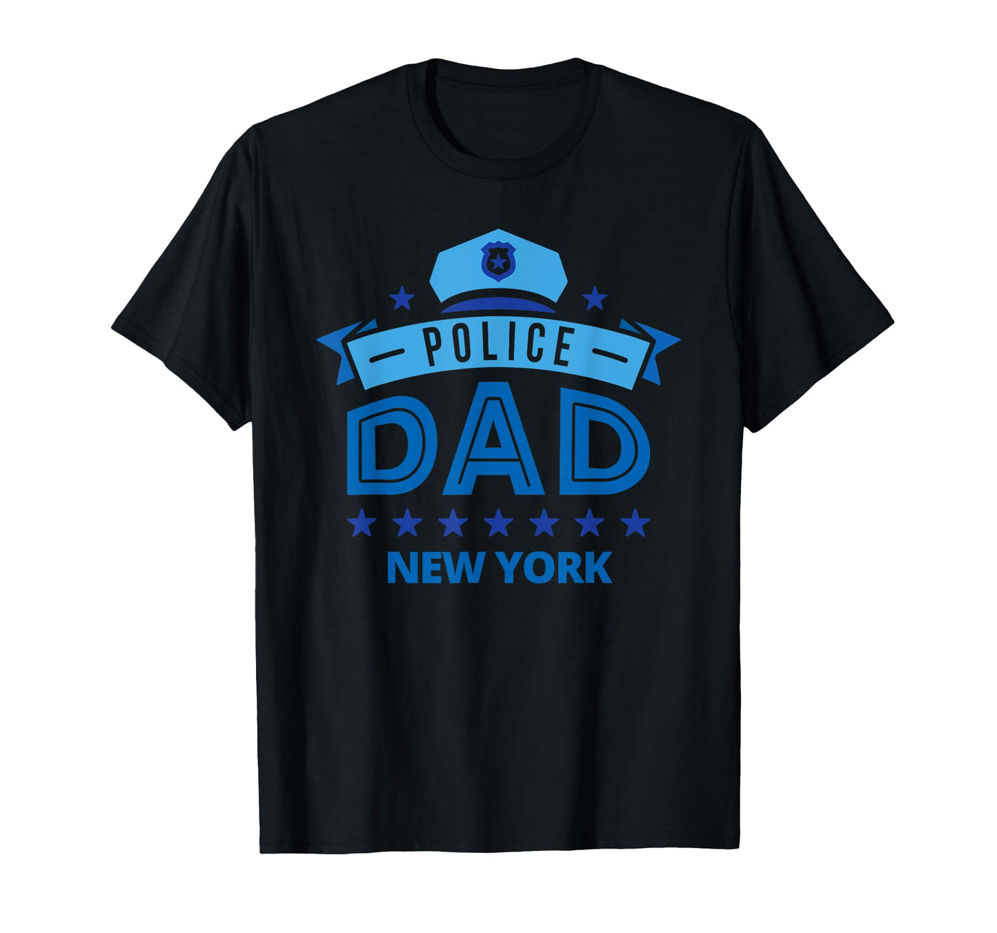 Police Dad New York New York Gift Father T-Shirt - Aesthetic Graphic Unisex - T-Shirt, Sweatshirt, Hoodie
