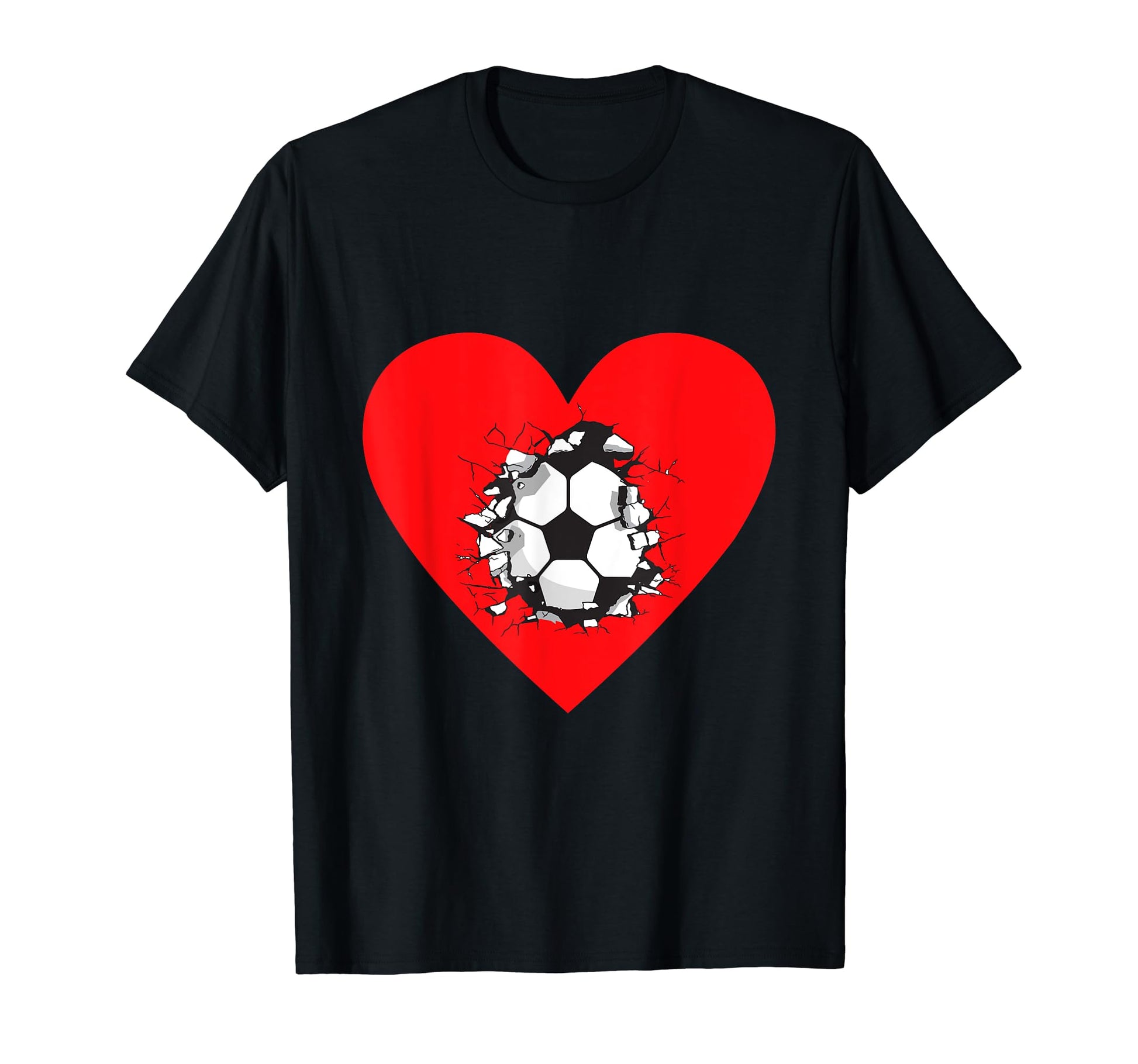 Soccer Heart Soccer And Soccer Love T-Shirt - Casual Everyday Wear Unisex - T-Shirt, Sweatshirt, Hoodie