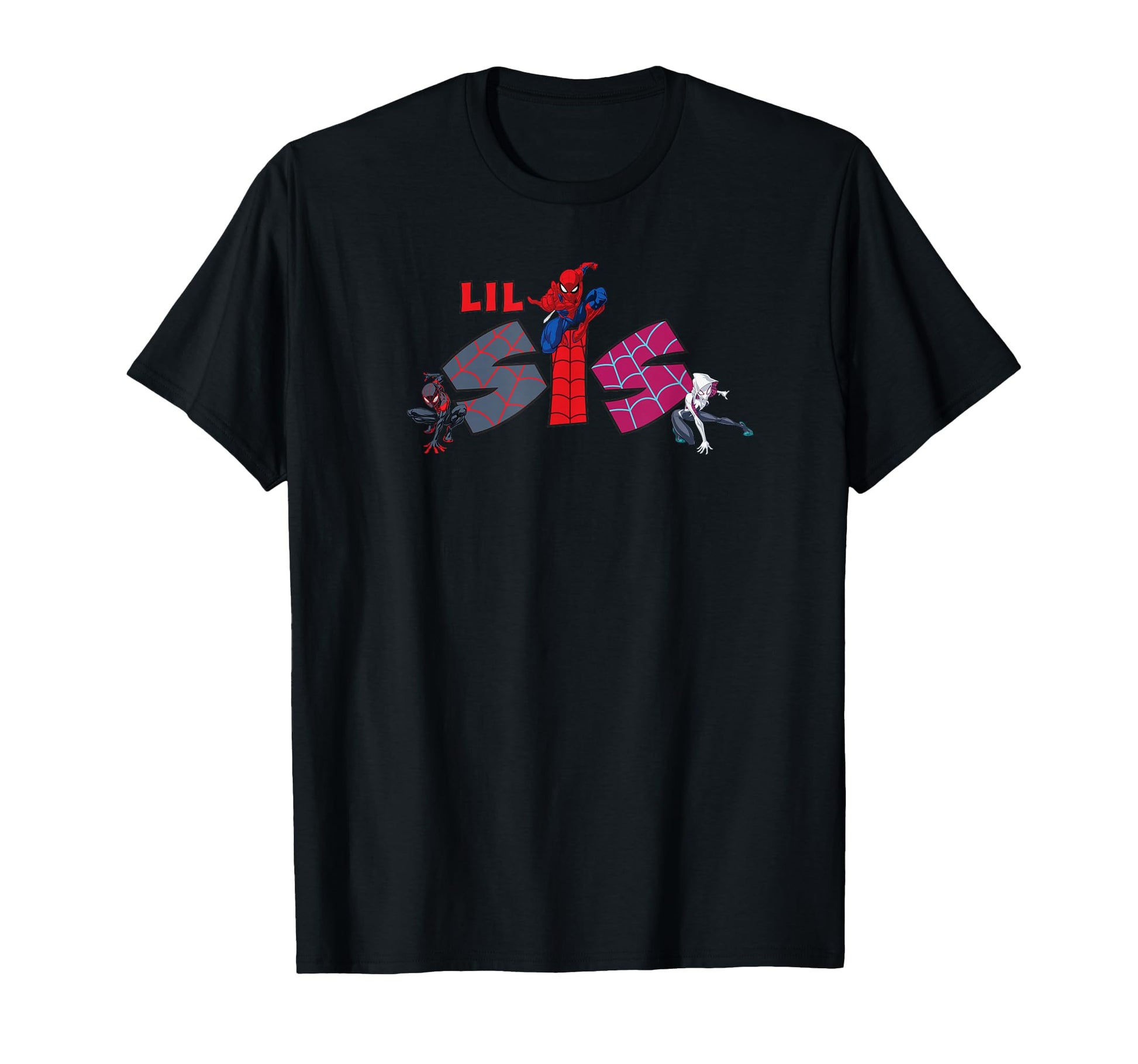 Marvel Spider Trio Lil Sis Sister T-Shirt - Custom Art Print for Adults - T-Shirt, Sweatshirt, Hoodie