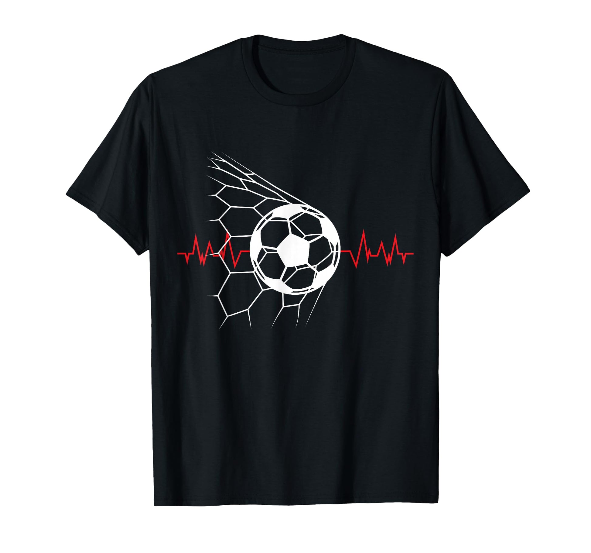 Soccer Ball Heartbeat Players And T-Shirt - Aesthetic Graphic for Adults - T-Shirt, Sweatshirt, Hoodie