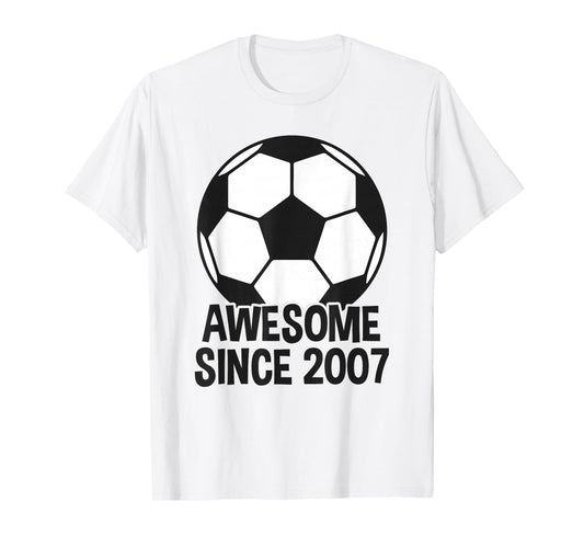 Awesome Since 2007 19Th Birthday 19 T-Shirt - Graphic Print for Adults - T-Shirt, Sweatshirt, Hoodie