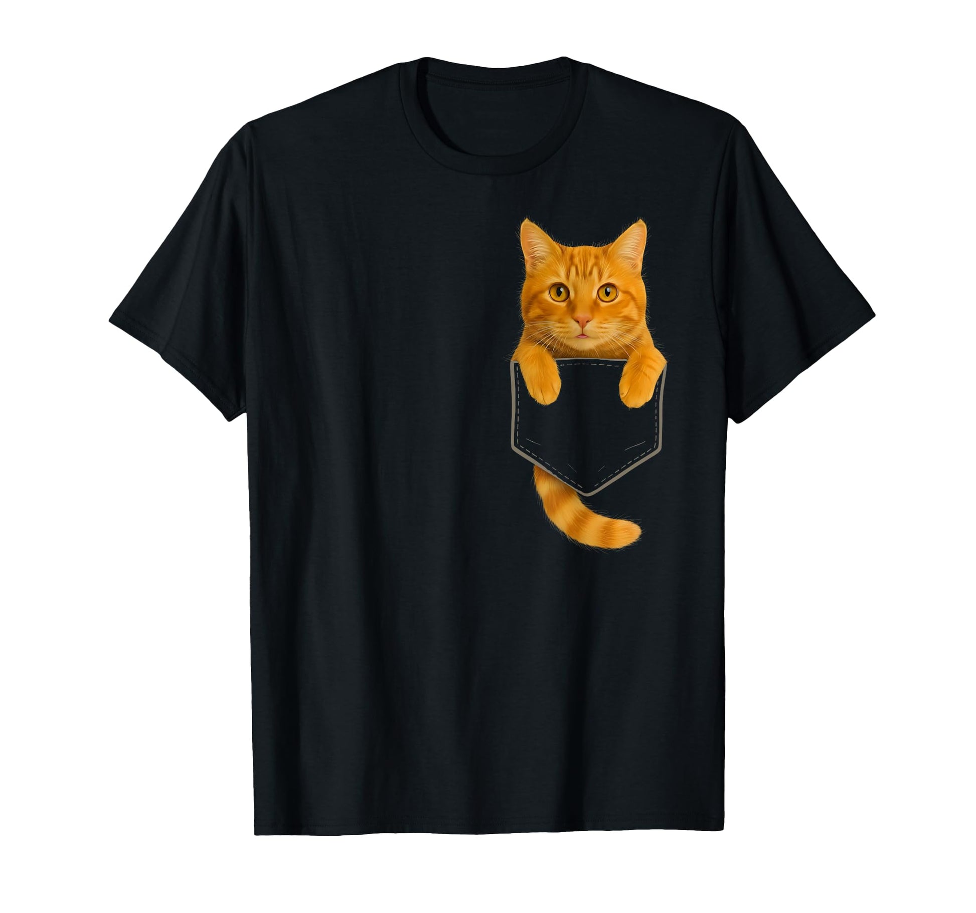 Tabby Cat Pocket Funny Gifts Cat Mom T-Shirt - Minimalist Print Men Women - T-Shirt, Sweatshirt, Hoodie