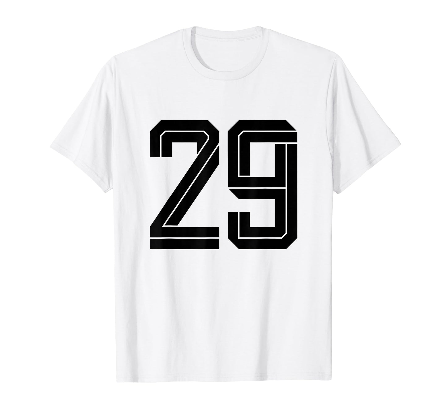 29 White Number 29 Sports Fan Soccer T-Shirt - Aesthetic Graphic for Adults - T-Shirt, Sweatshirt, Hoodie