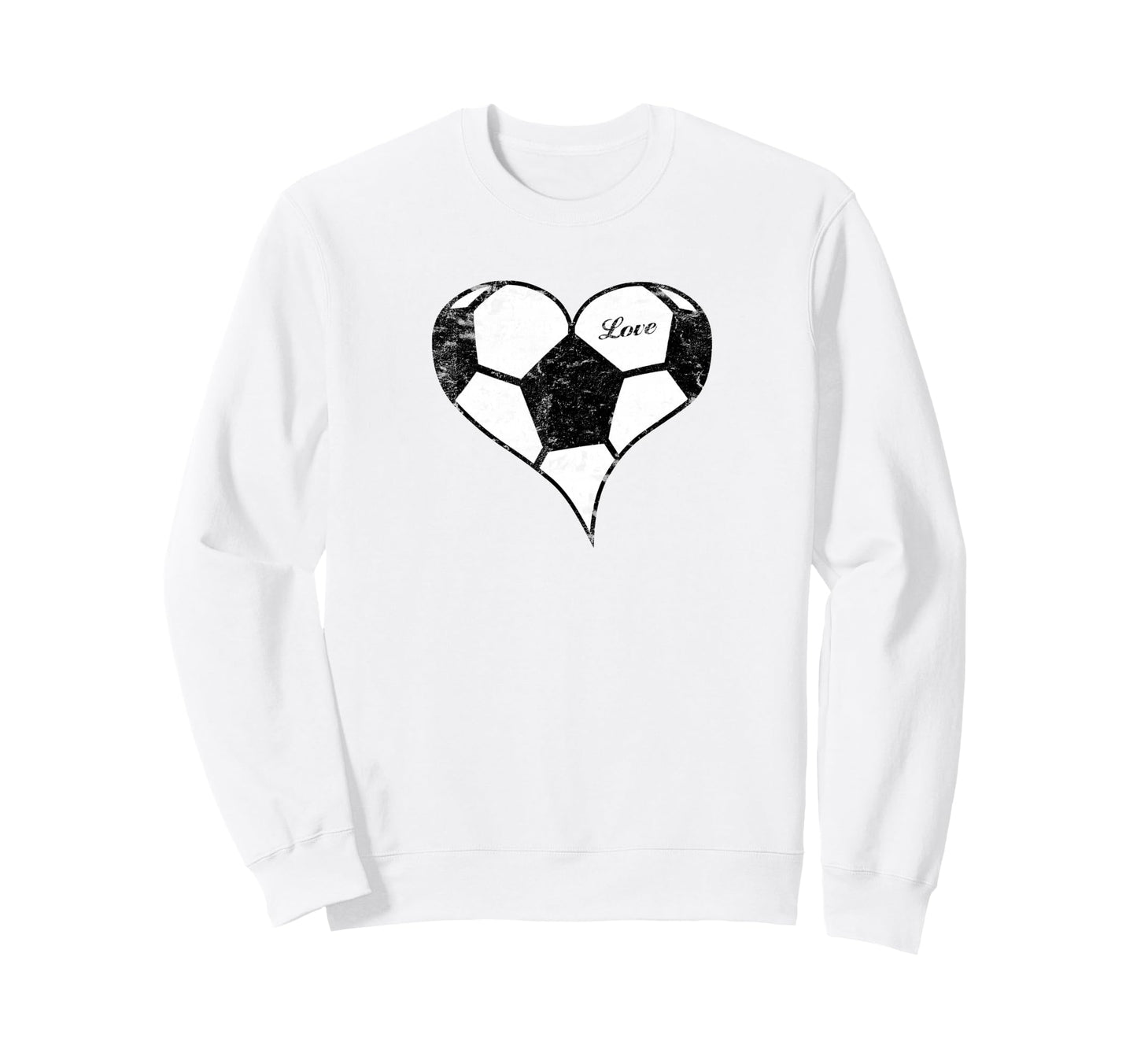Soccer Love Soccer Heart Sweatshirt - Casual Everyday Wear for Adults - T-Shirt, Sweatshirt, Hoodie