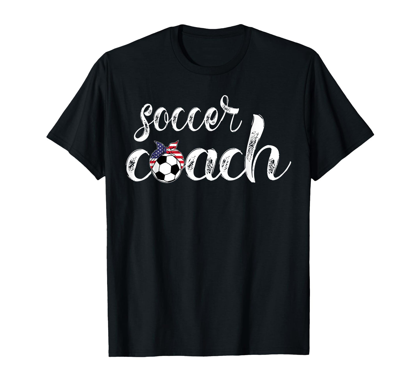 Womens Soccer Coach Bandana Ball T-Shirt - Minimalist Print for Adults - T-Shirt, Sweatshirt, Hoodie