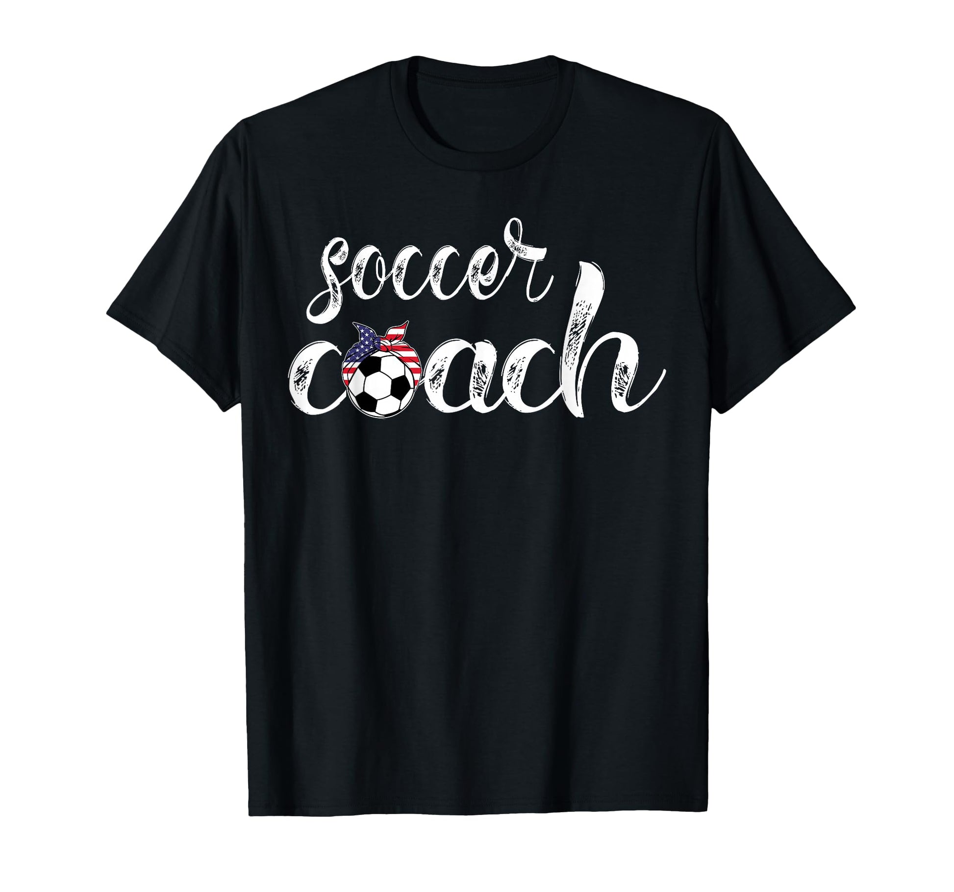 Womens Soccer Coach Bandana Ball T-Shirt - Minimalist Print for Adults - T-Shirt, Sweatshirt, Hoodie
