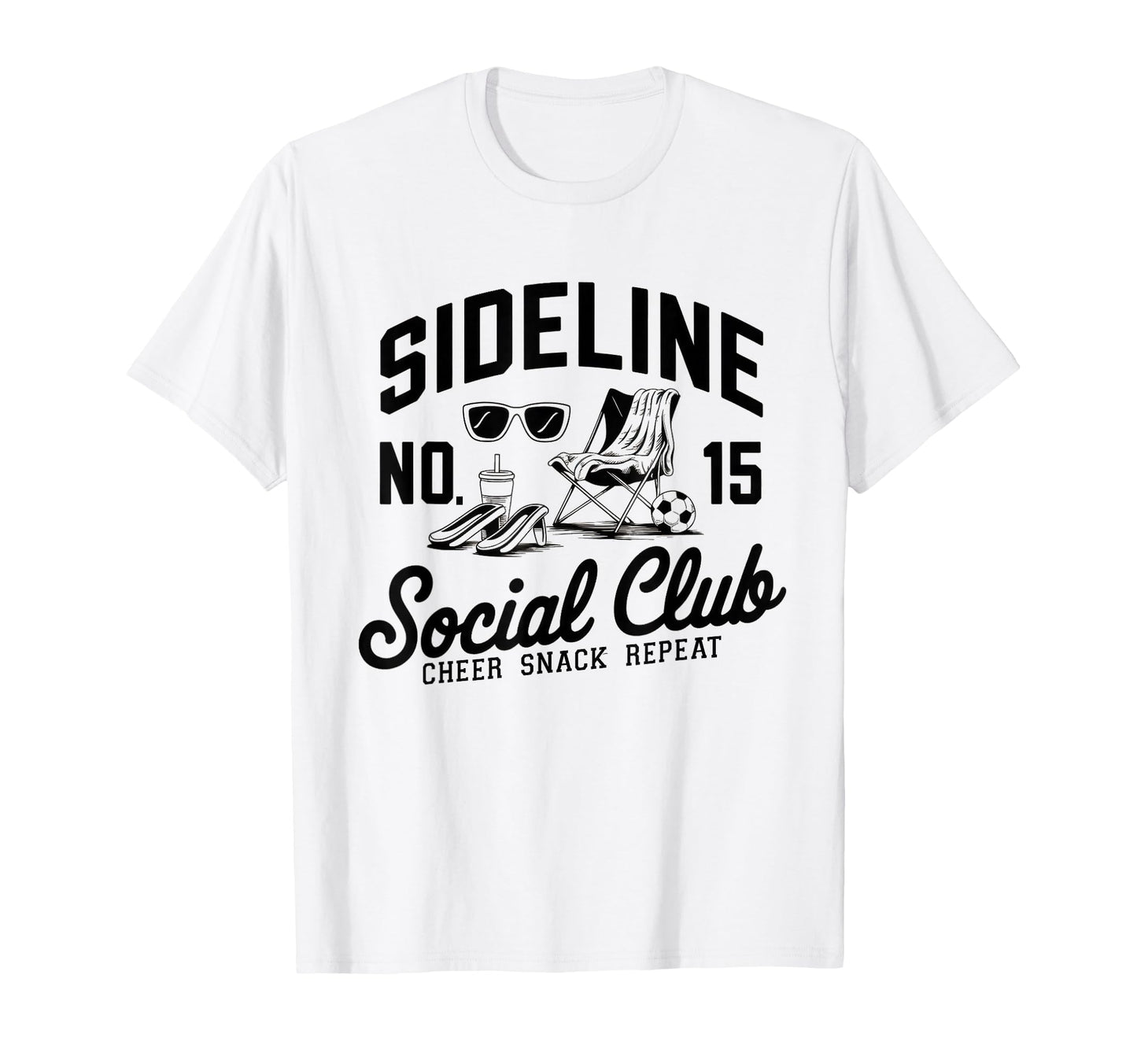 Sideline Social Club Soccer Mom Game Day T-Shirt - Graphic Print for Adults - T-Shirt, Sweatshirt, Hoodie