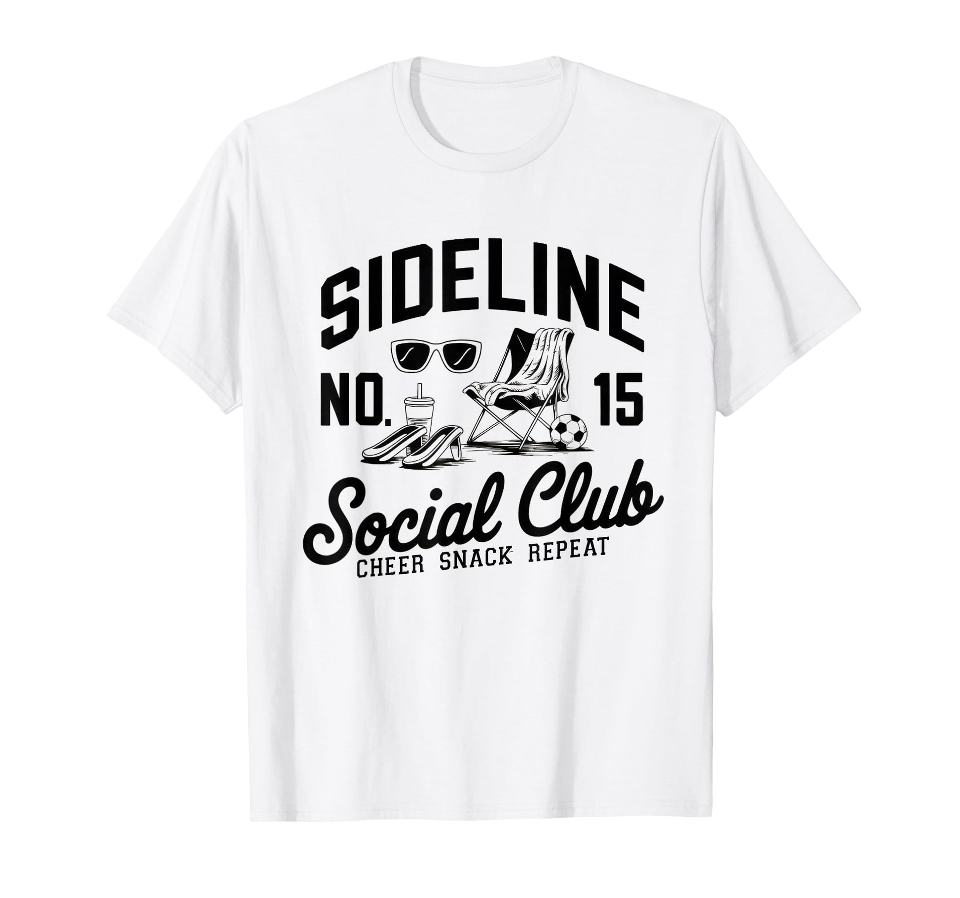 Sideline Social Club Soccer Mom Game Day T-Shirt - Graphic Print for Adults - T-Shirt, Sweatshirt, Hoodie