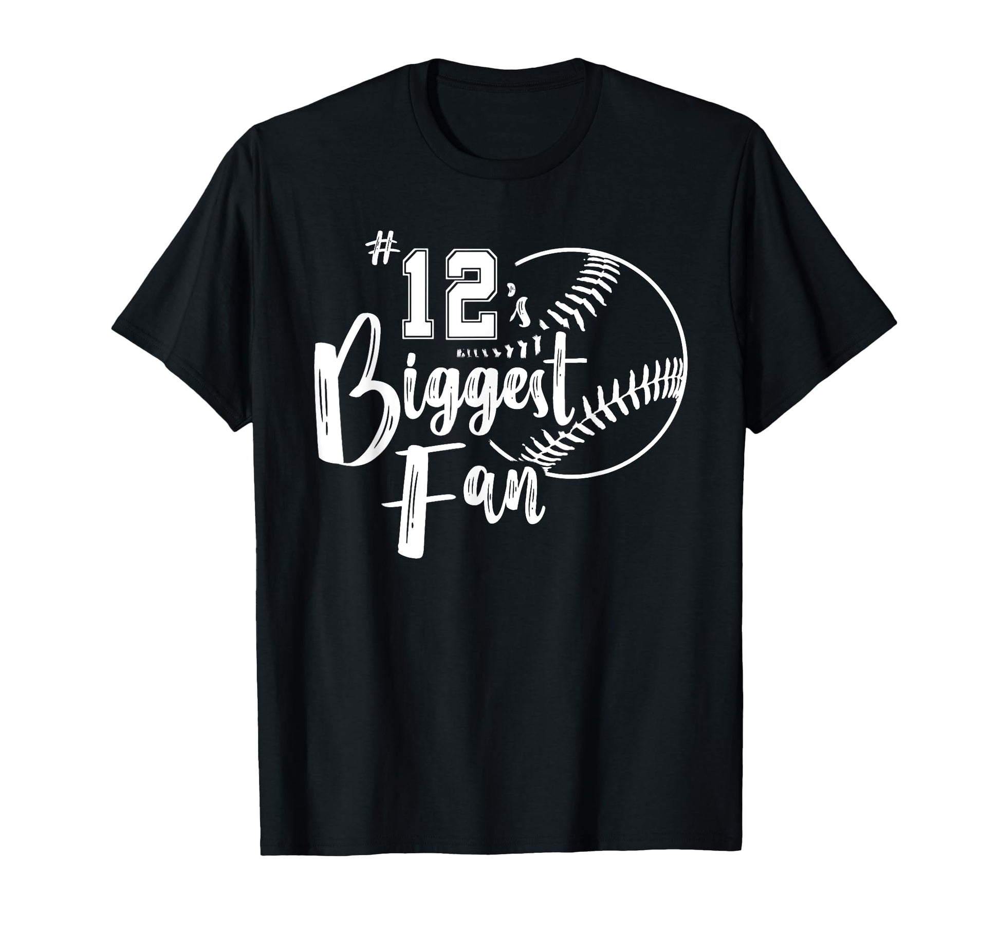 Twelve 12 Biggest Fan Softball Mom Dad T-Shirt - Unique Graphic Unisex - T-Shirt, Sweatshirt, Hoodie
