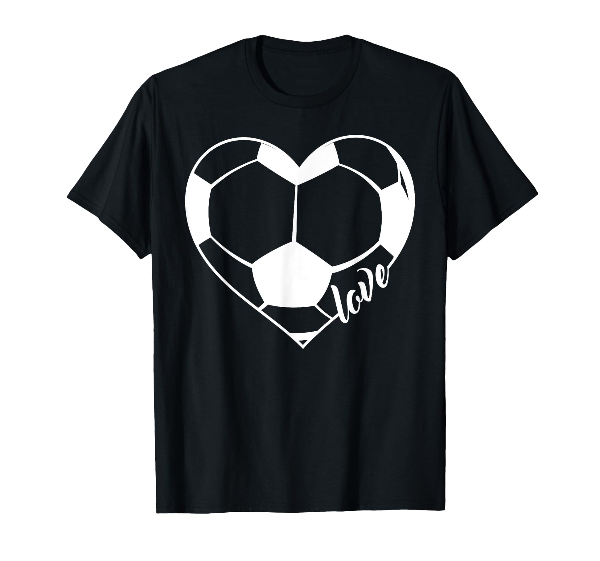 Love Soccer Ball Heart T-Shirt - Novelty Apparel Men Women - T-Shirt, Sweatshirt, Hoodie