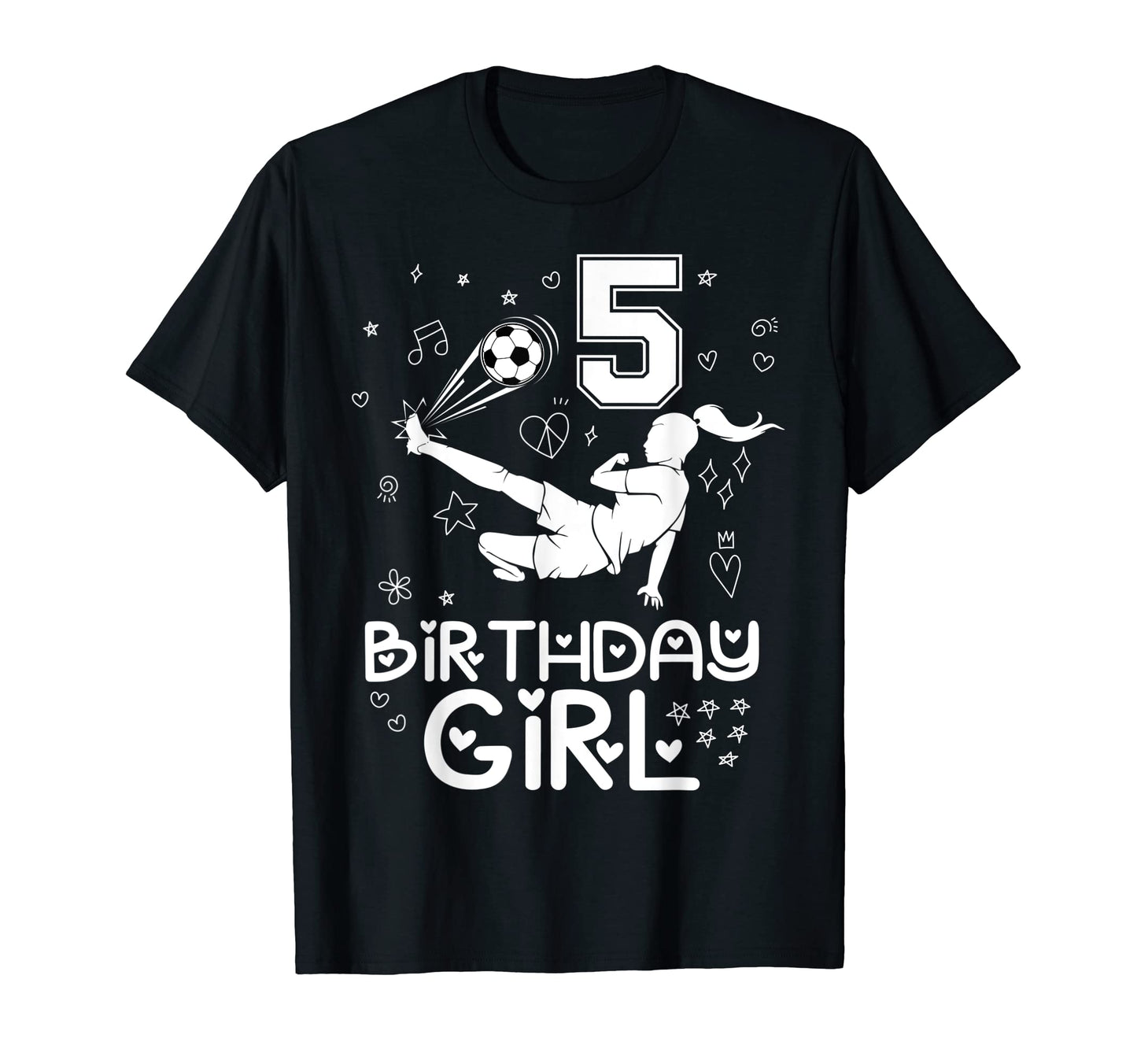 5 Years Old Birthday Soccer Player T-Shirt - Trendy Graphic for Adults - T-Shirt, Sweatshirt, Hoodie