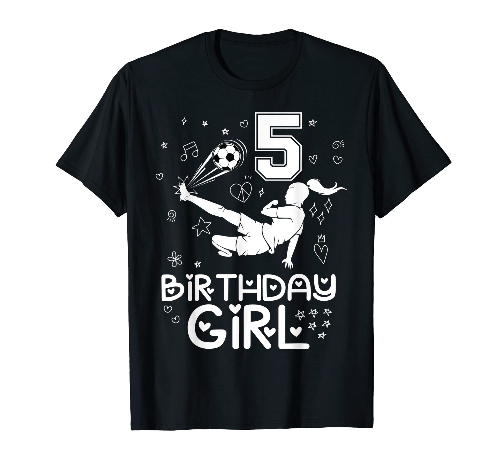 5 Years Old Birthday Soccer Player T-Shirt - Trendy Graphic for Adults - T-Shirt, Sweatshirt, Hoodie