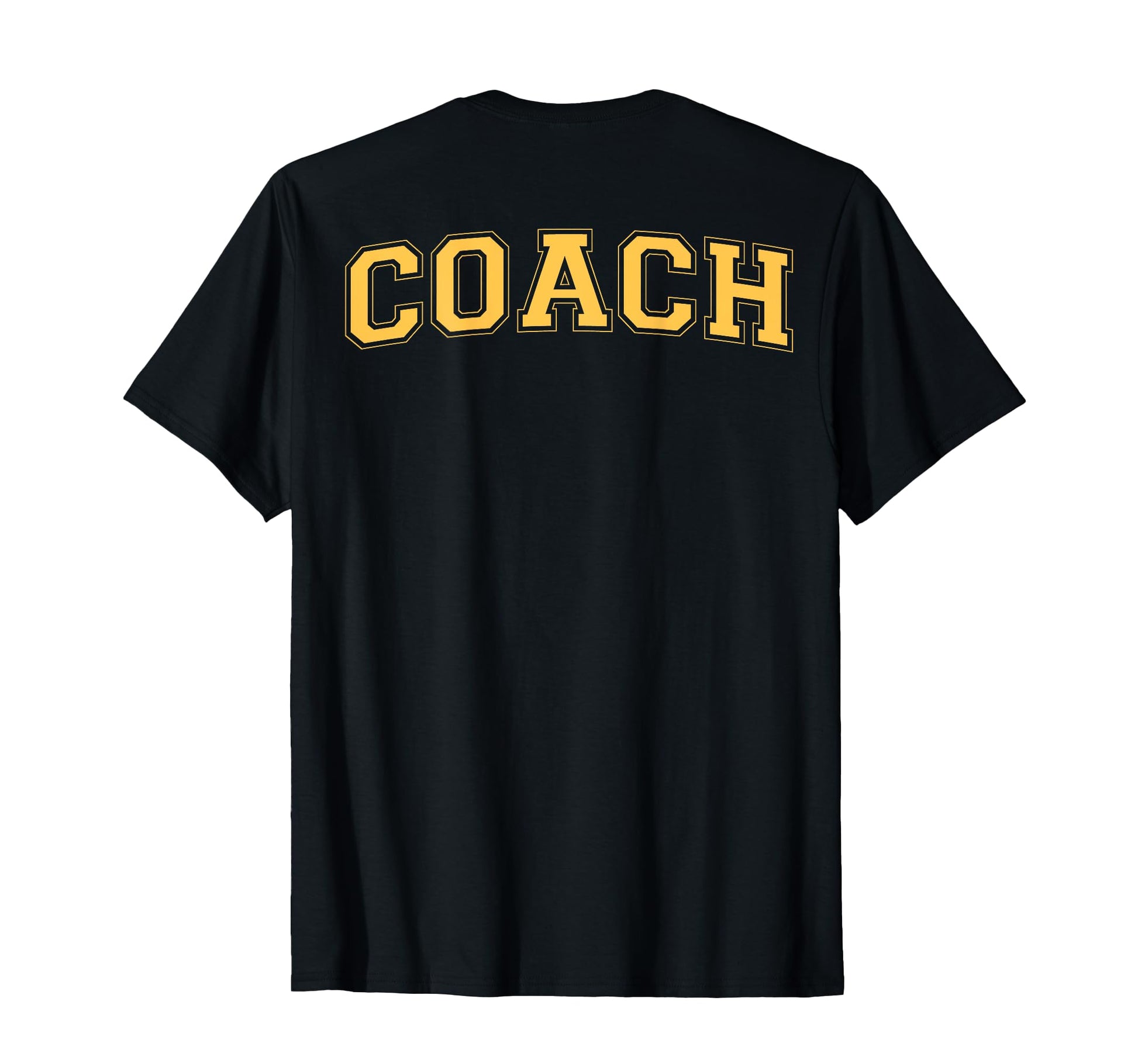 Coach Sports Trainer Yellow Back T-Shirt - Unique Graphic for Adults - T-Shirt, Sweatshirt, Hoodie