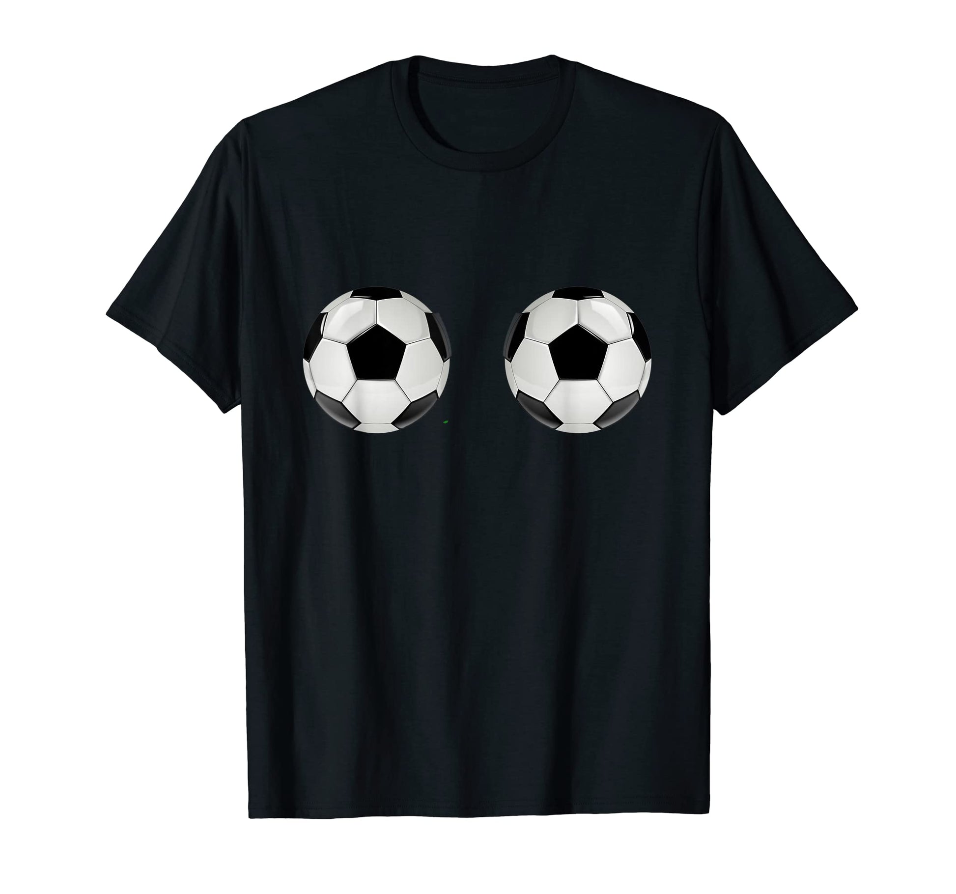 Two Balls Boobs Funny Bra Soccer T-Shirt - Casual Everyday Wear for Adults - T-Shirt, Sweatshirt, Hoodie