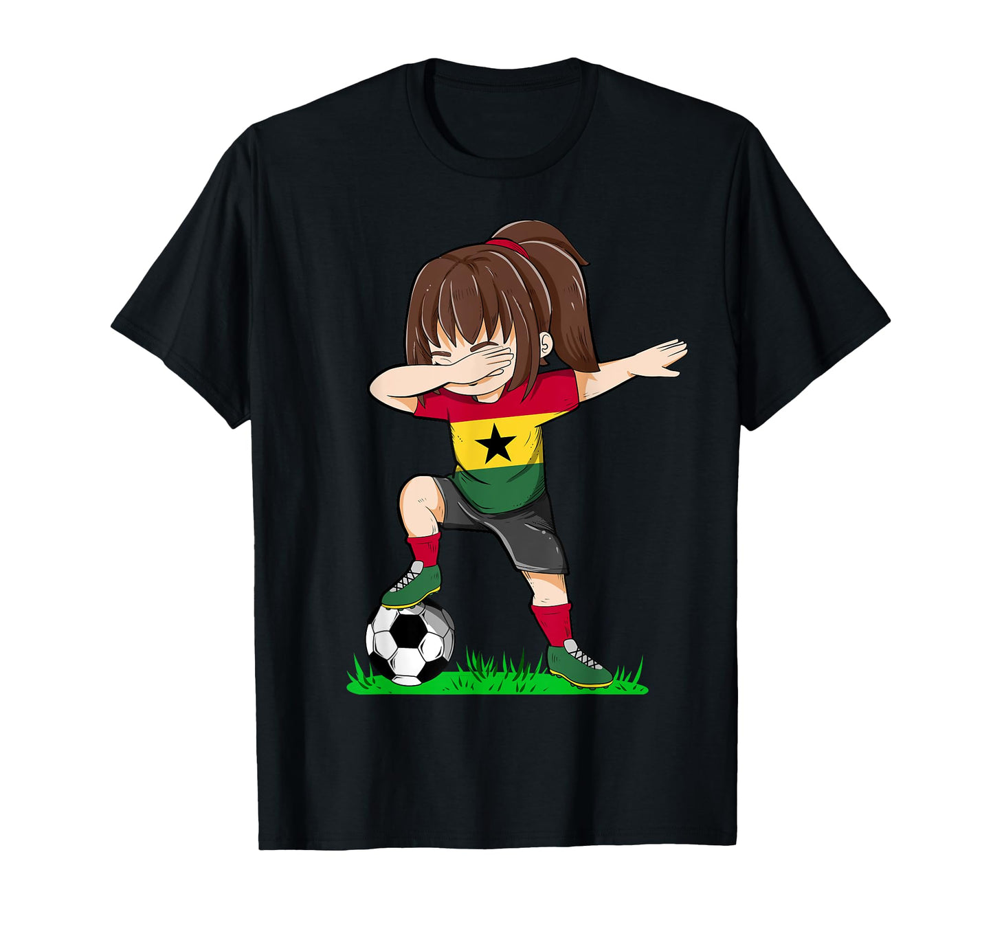 Soccer Ghana Jersey Flag Football Dab T-Shirt - Minimalist Print for Adults - T-Shirt, Sweatshirt, Hoodie