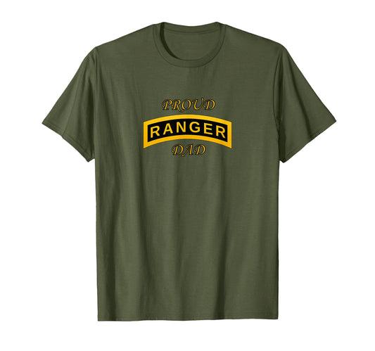 Army Ranger School Tab Proud Dad T-Shirt - Casual Everyday Wear Men Women - T-Shirt, Sweatshirt, Hoodie