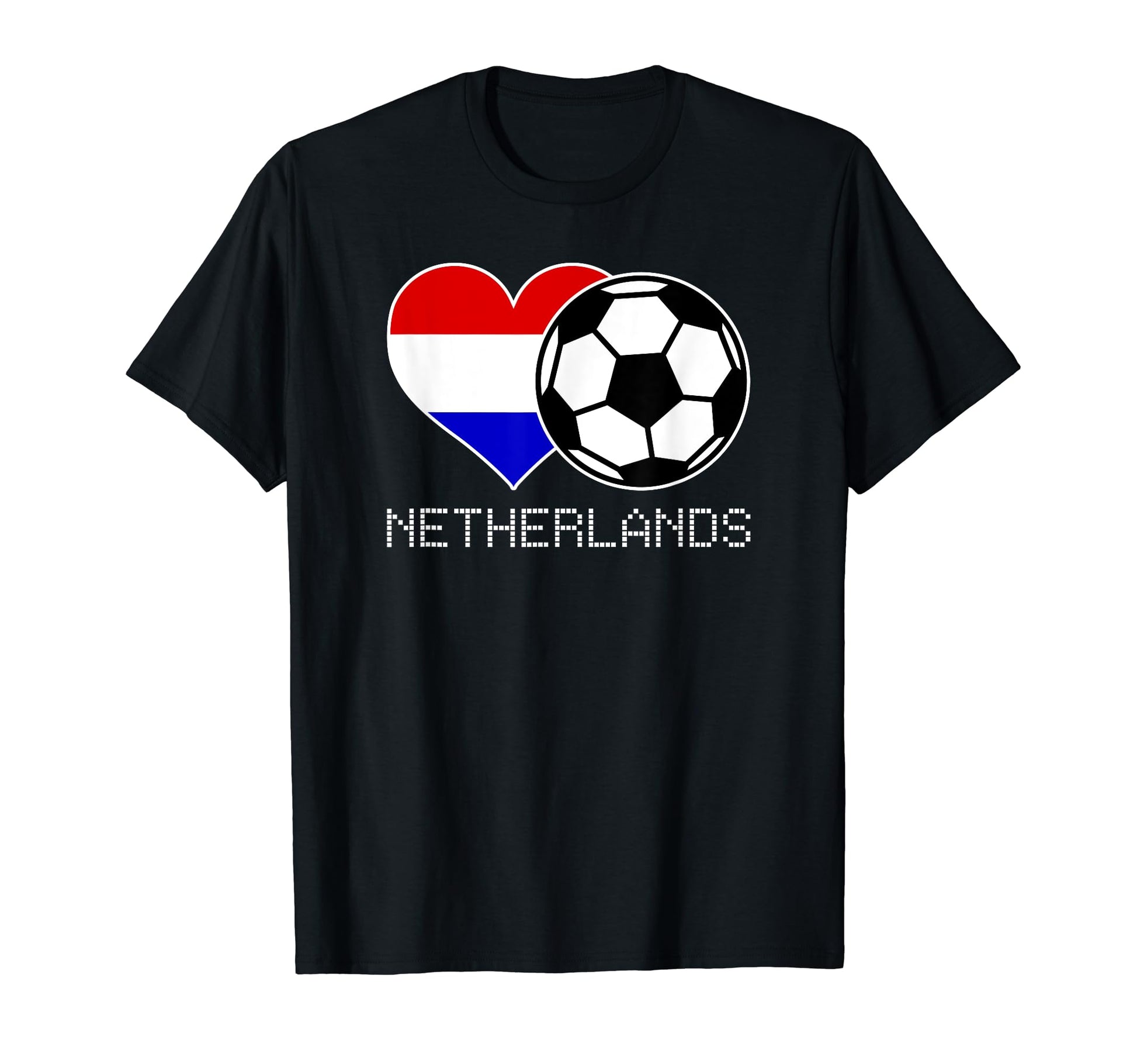Netherlands Soccer Dutch Flag Love T-Shirt - Trendy Graphic for Adults - T-Shirt, Sweatshirt, Hoodie