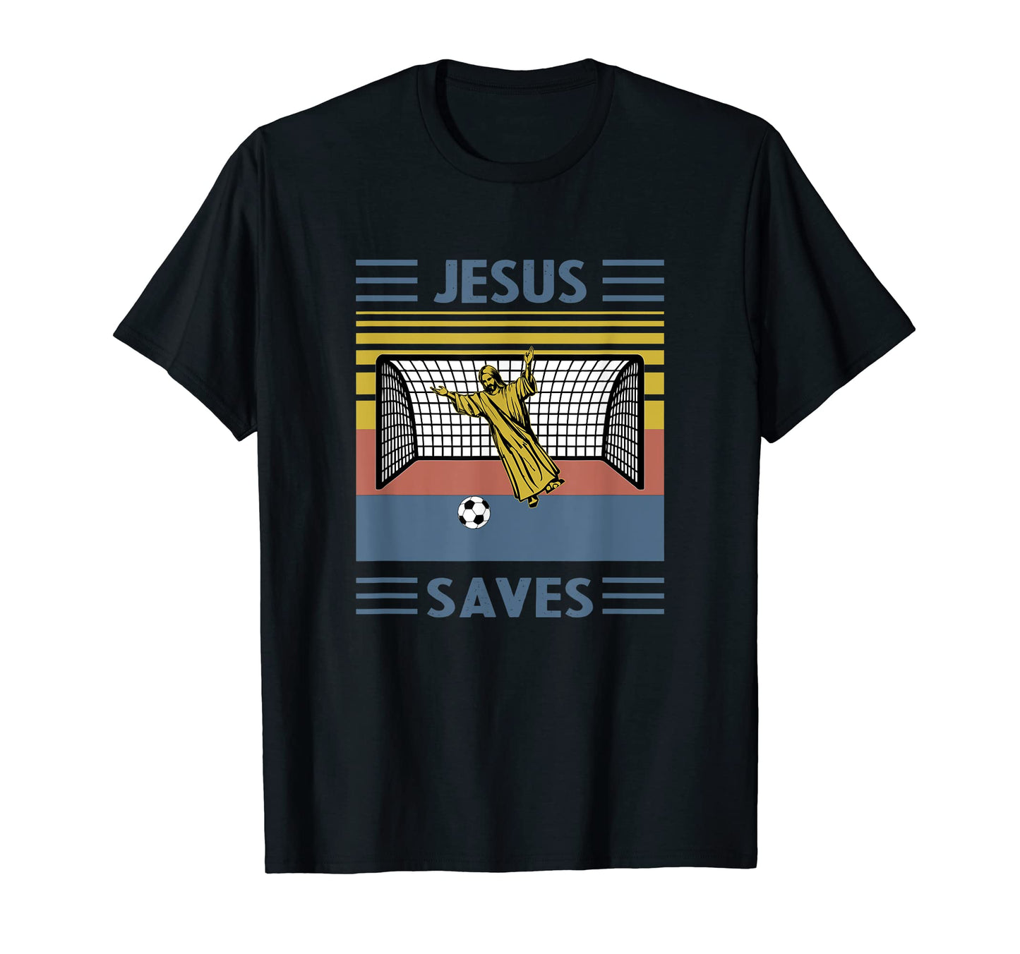 Fun Religious Jesus Saves Goal Soccer T-Shirt - Novelty Apparel Unisex - T-Shirt, Sweatshirt, Hoodie