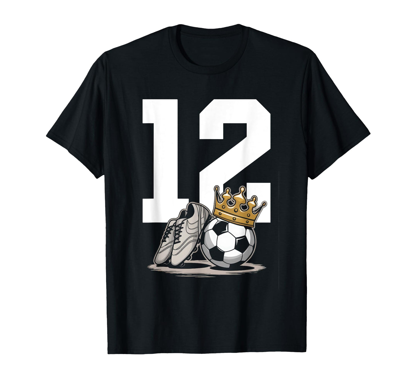 12 Soccer Birthday Gift Soccer Fan T-Shirt - Aesthetic Graphic Men Women - T-Shirt, Sweatshirt, Hoodie