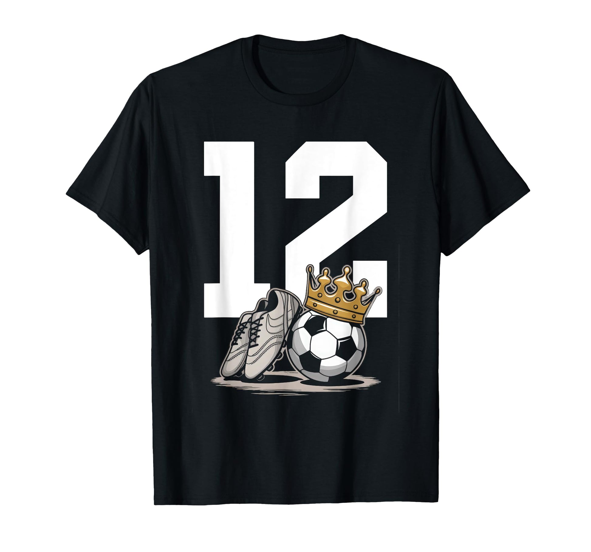 12 Soccer Birthday Gift Soccer Fan T-Shirt - Aesthetic Graphic Men Women - T-Shirt, Sweatshirt, Hoodie