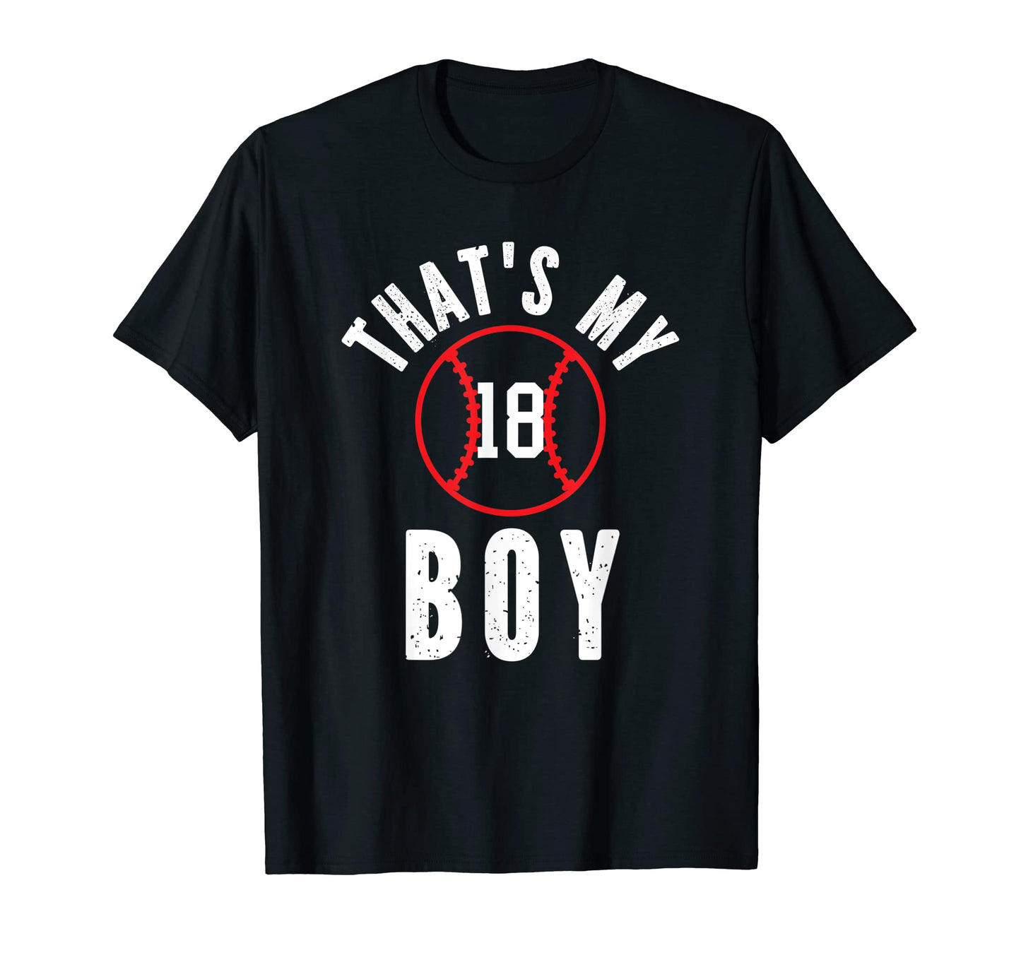 Thats My Jersey Number 18 Baseball Mom T-Shirt - Trendy Graphic for Adults - T-Shirt, Sweatshirt, Hoodie