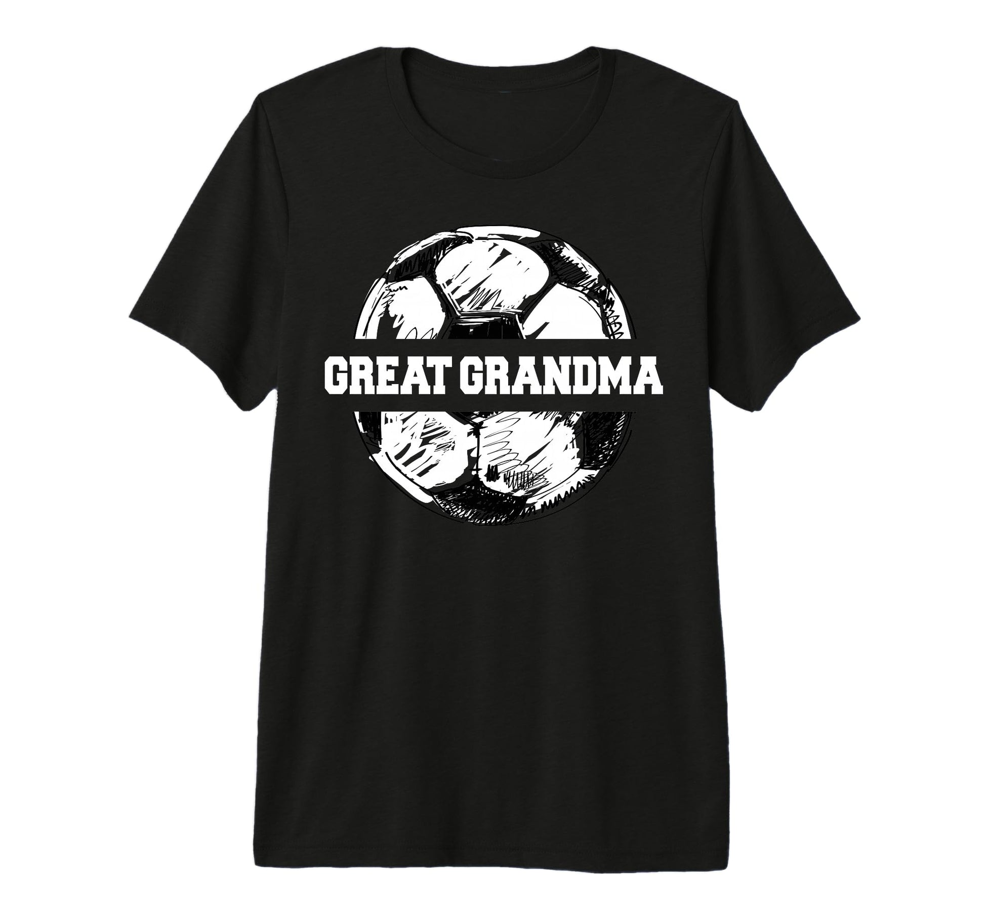 Soccer Great Grandma Soccer Ball T-Shirt - Casual Everyday Wear for Adults - T-Shirt, Sweatshirt, Hoodie