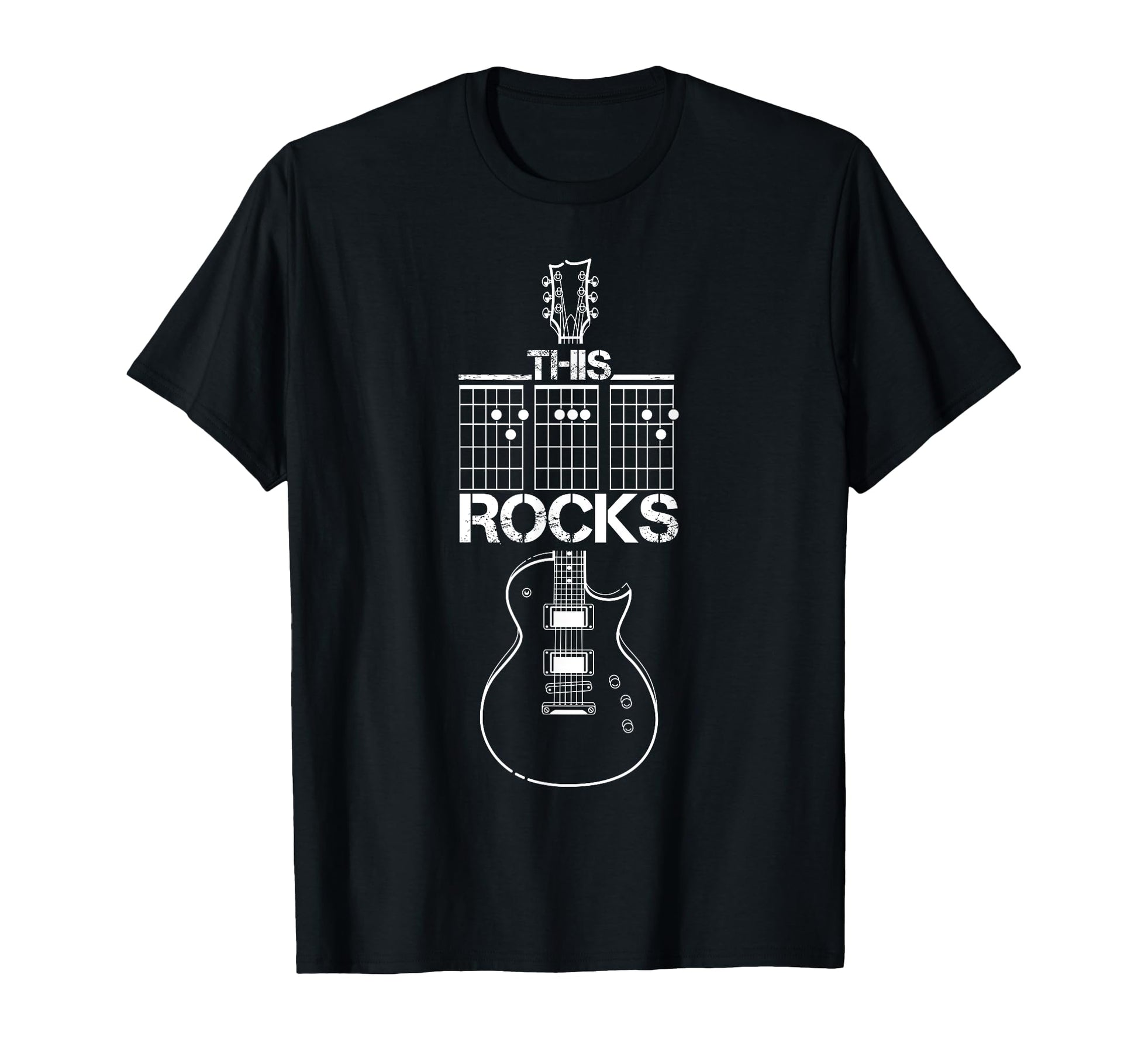 Dad Rocks Guitar Chord Guitarist Musician T-Shirt - Trendy Graphic Unisex - T-Shirt, Sweatshirt, Hoodie