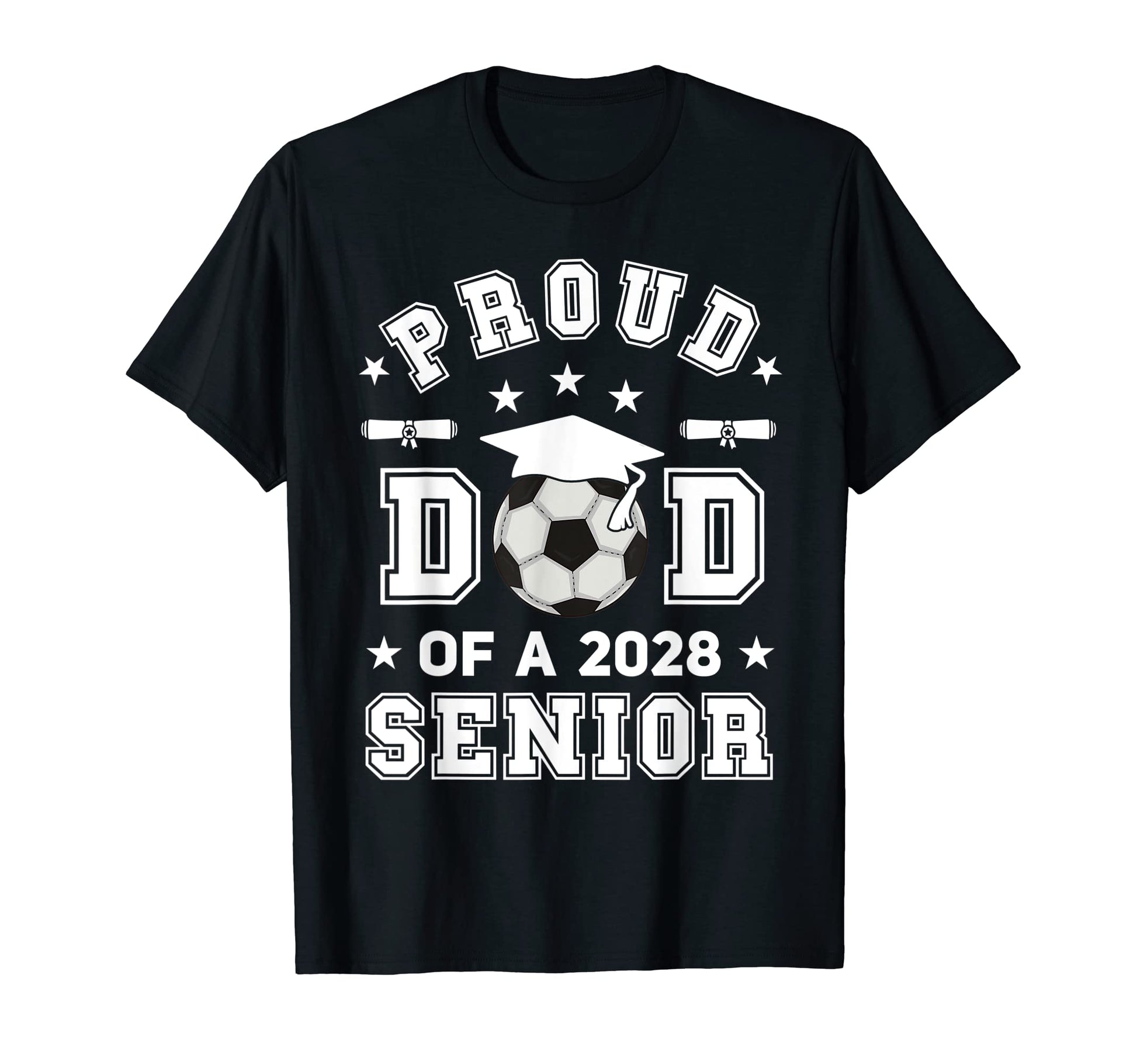 Mens Proud Dad 2028 Senior Highschool T-Shirt - Custom Art Print Unisex - T-Shirt, Sweatshirt, Hoodie